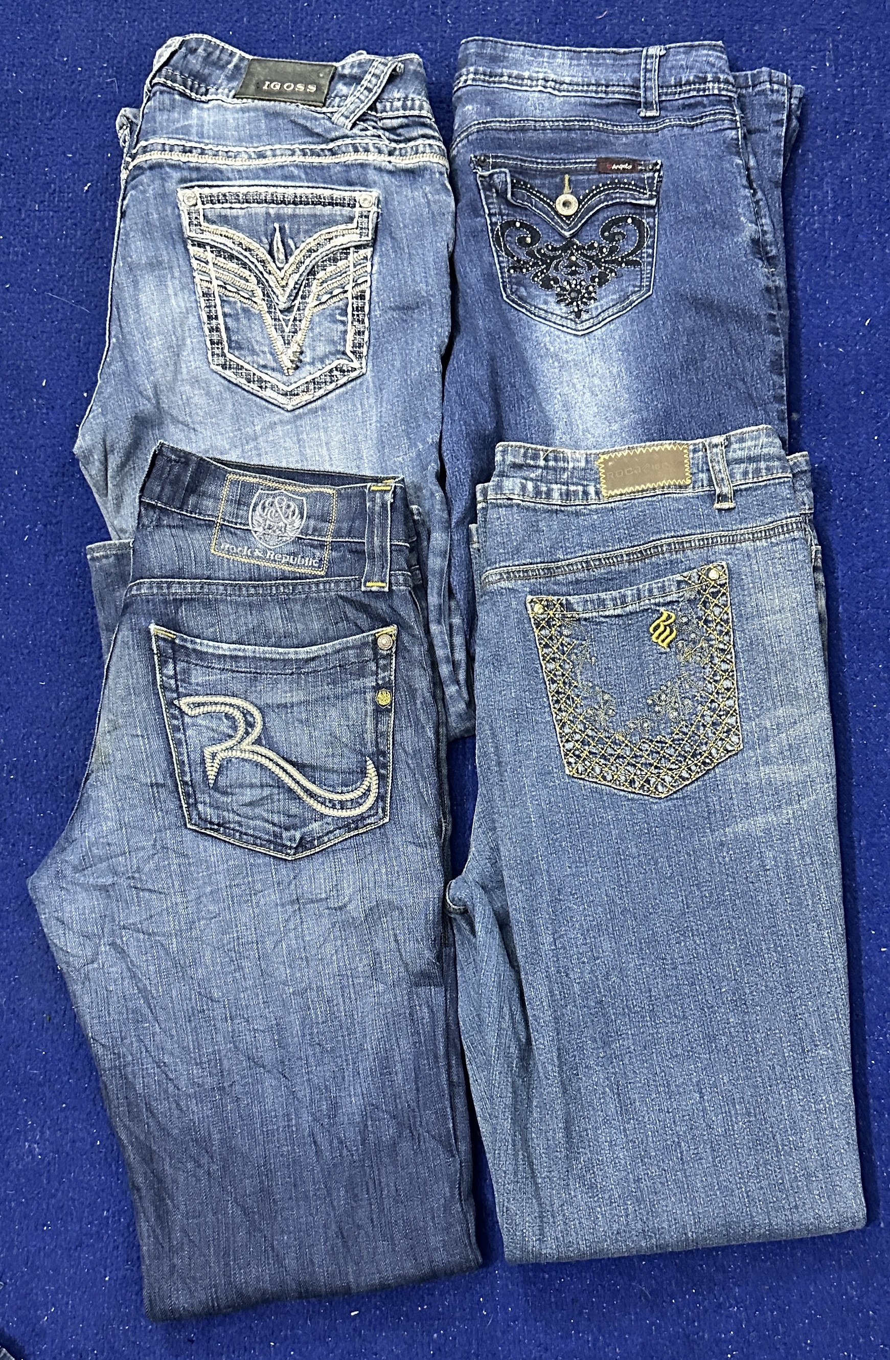 Jeans flare Y2K feminino 20 peças