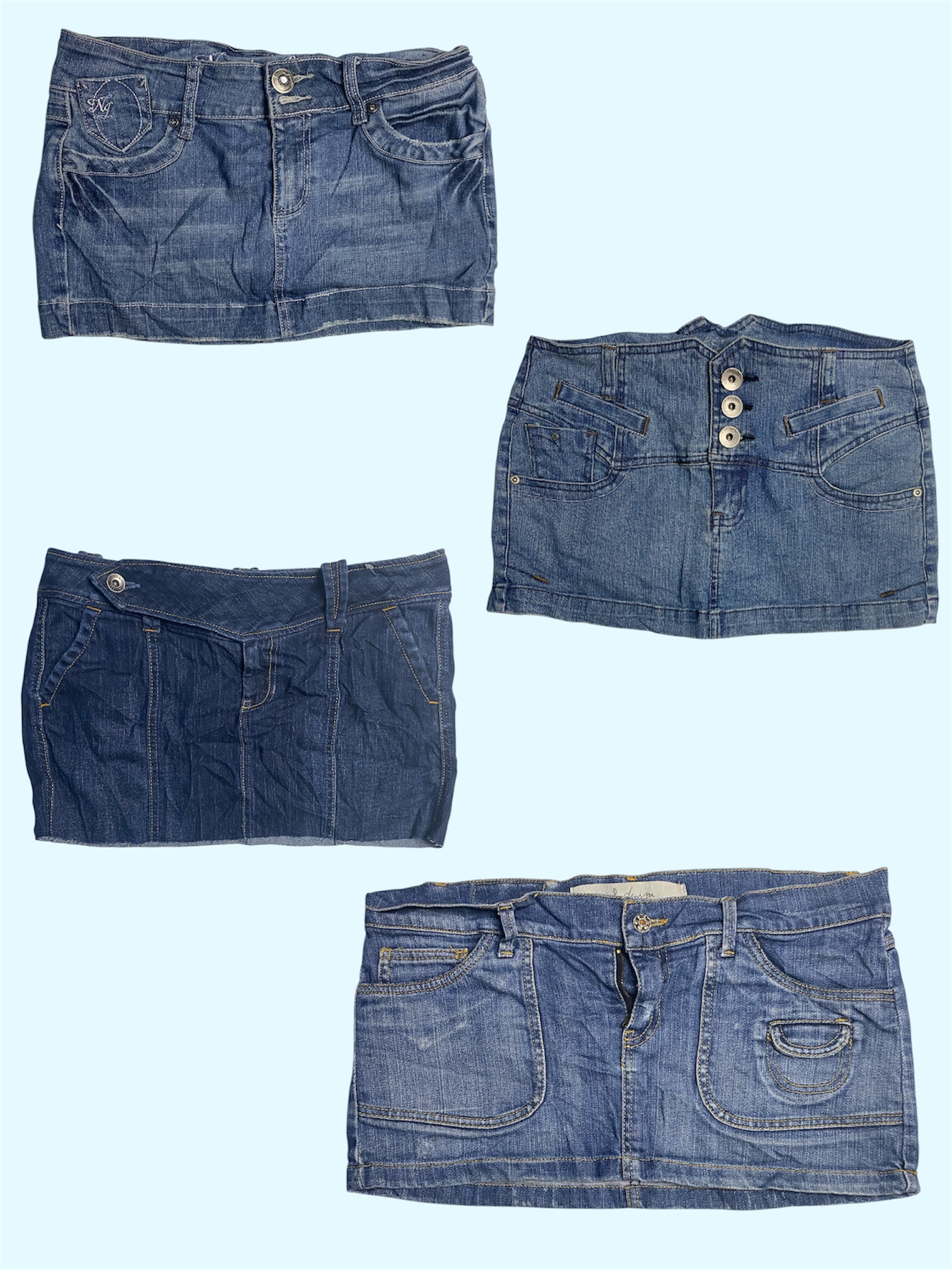 “Denim Dream: Y2K Mini Skirt Vibes”(TS:397)