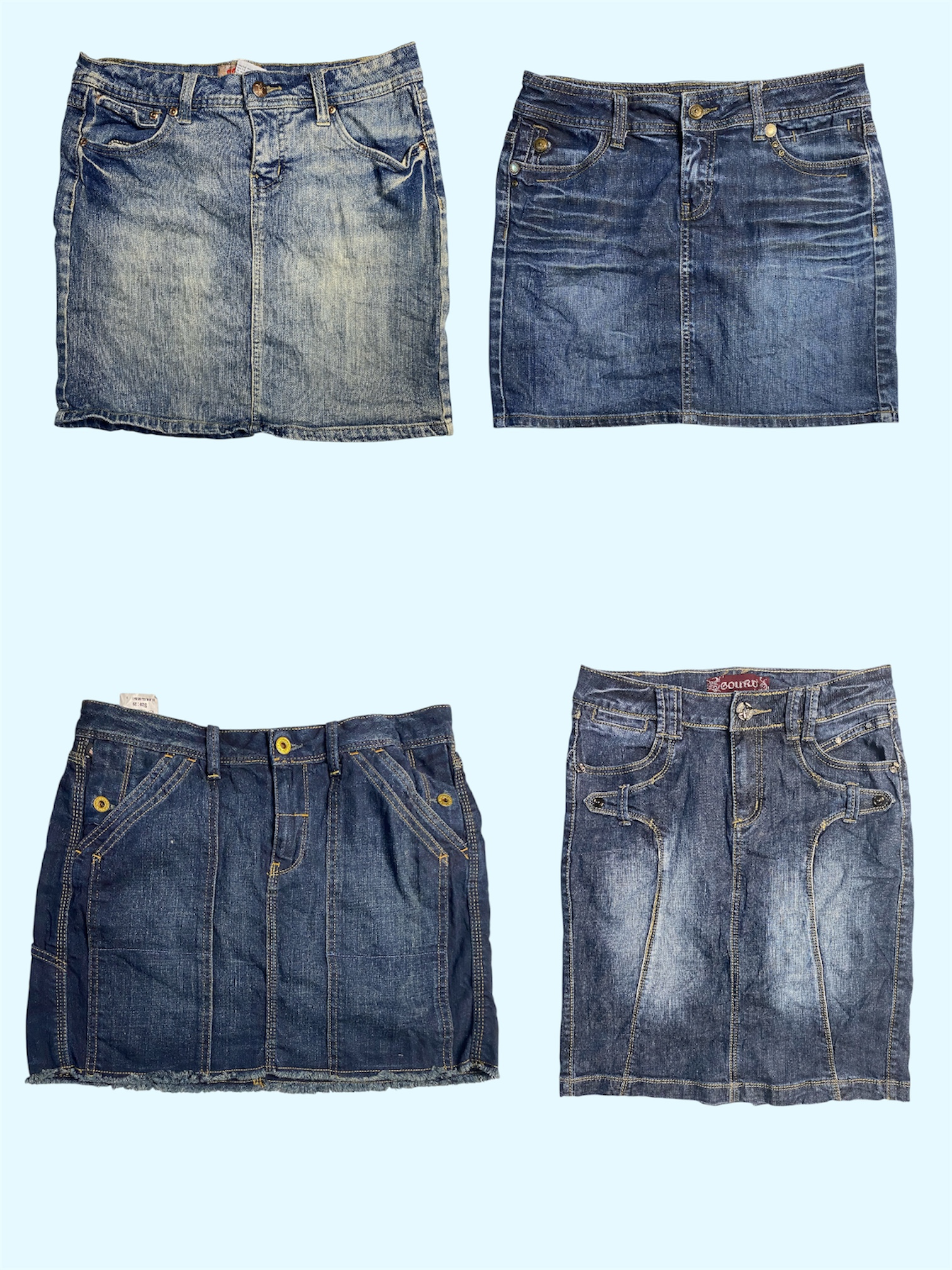 Retro Rewind: Y2K Denim Skirt  (TS:402)