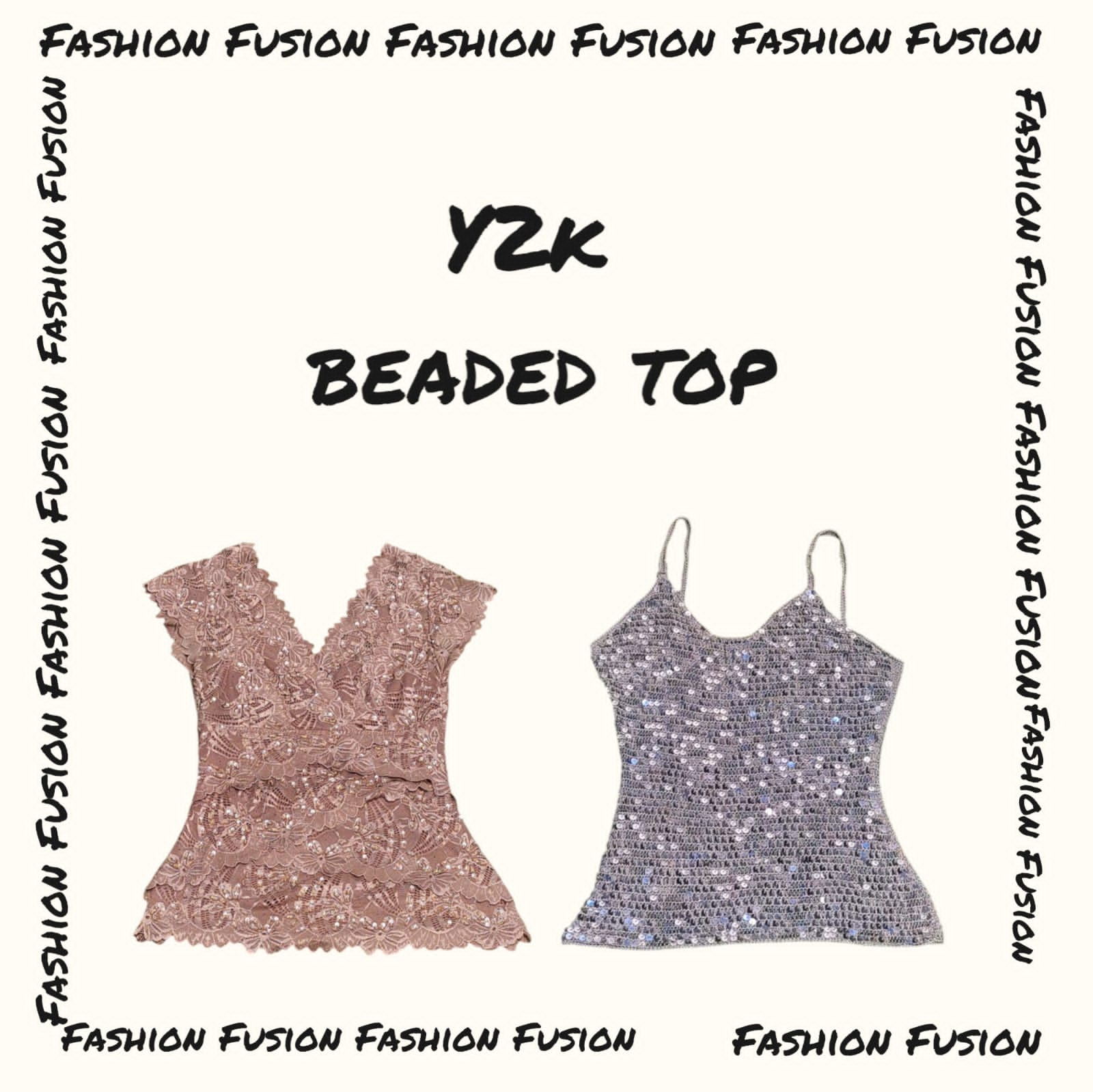 (FF-710) Top di perline y2k