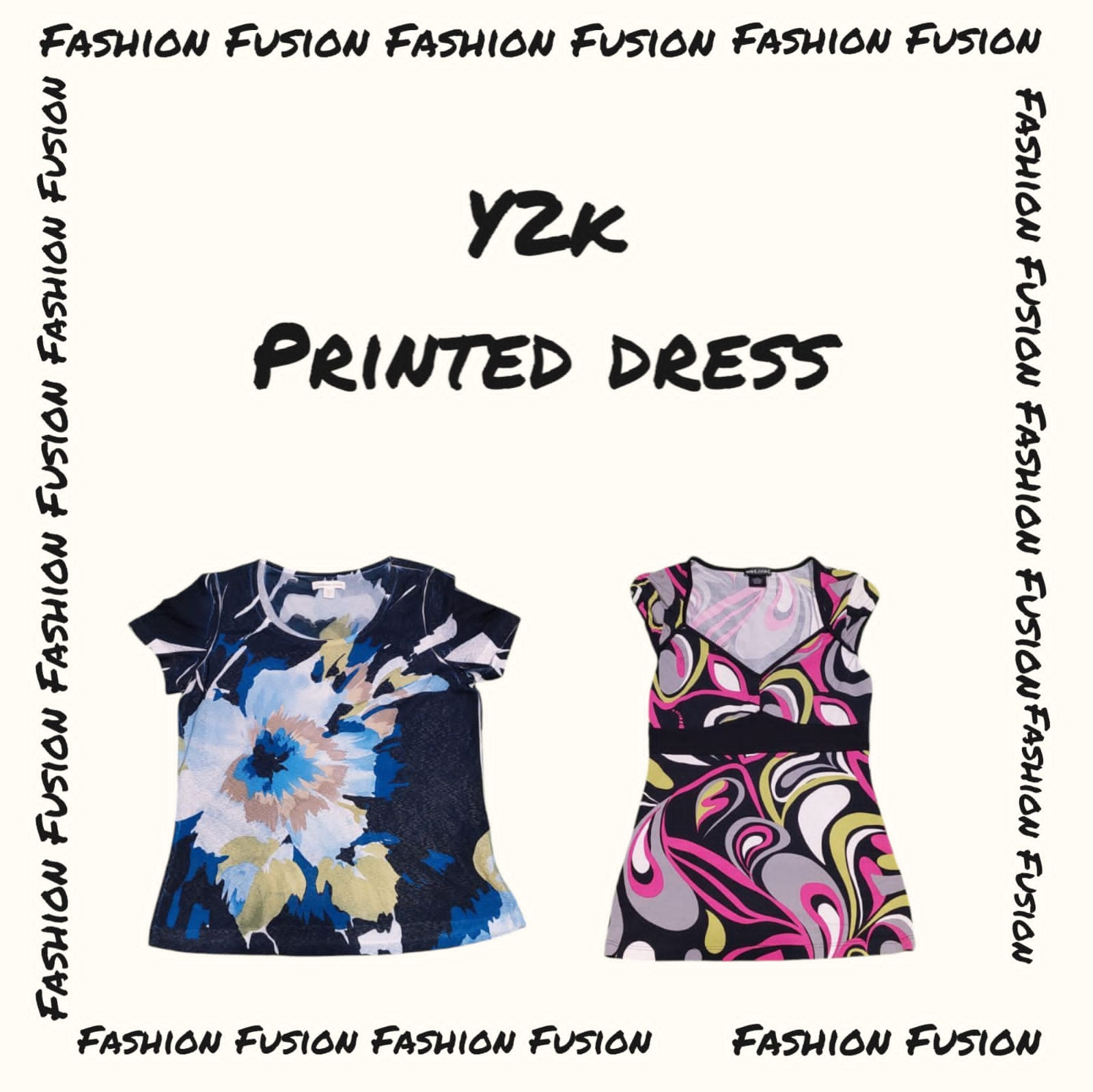 (FF-717) y2k printed Tops