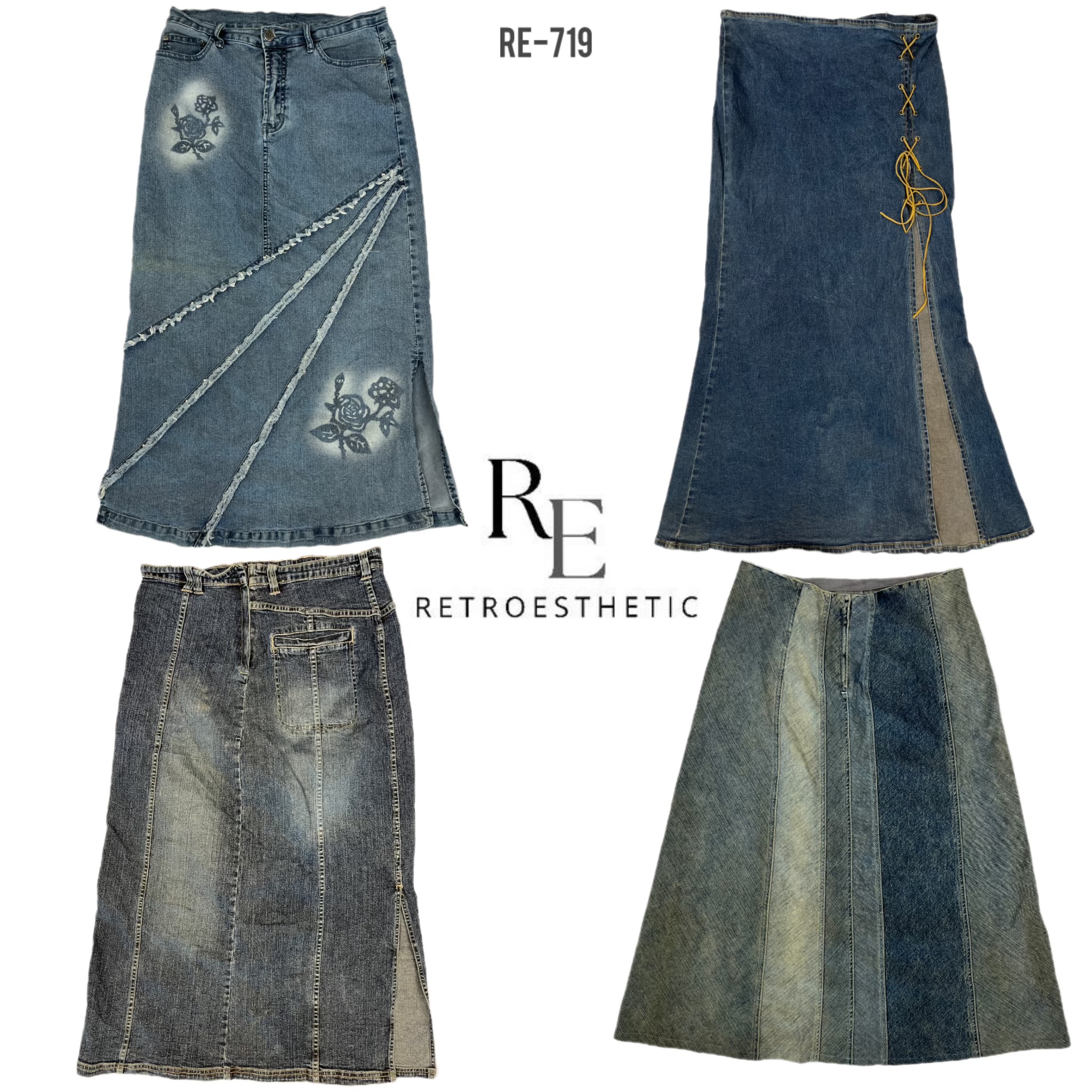 Saia Maxi de Jeans Y2K IT Girl (RE-719)