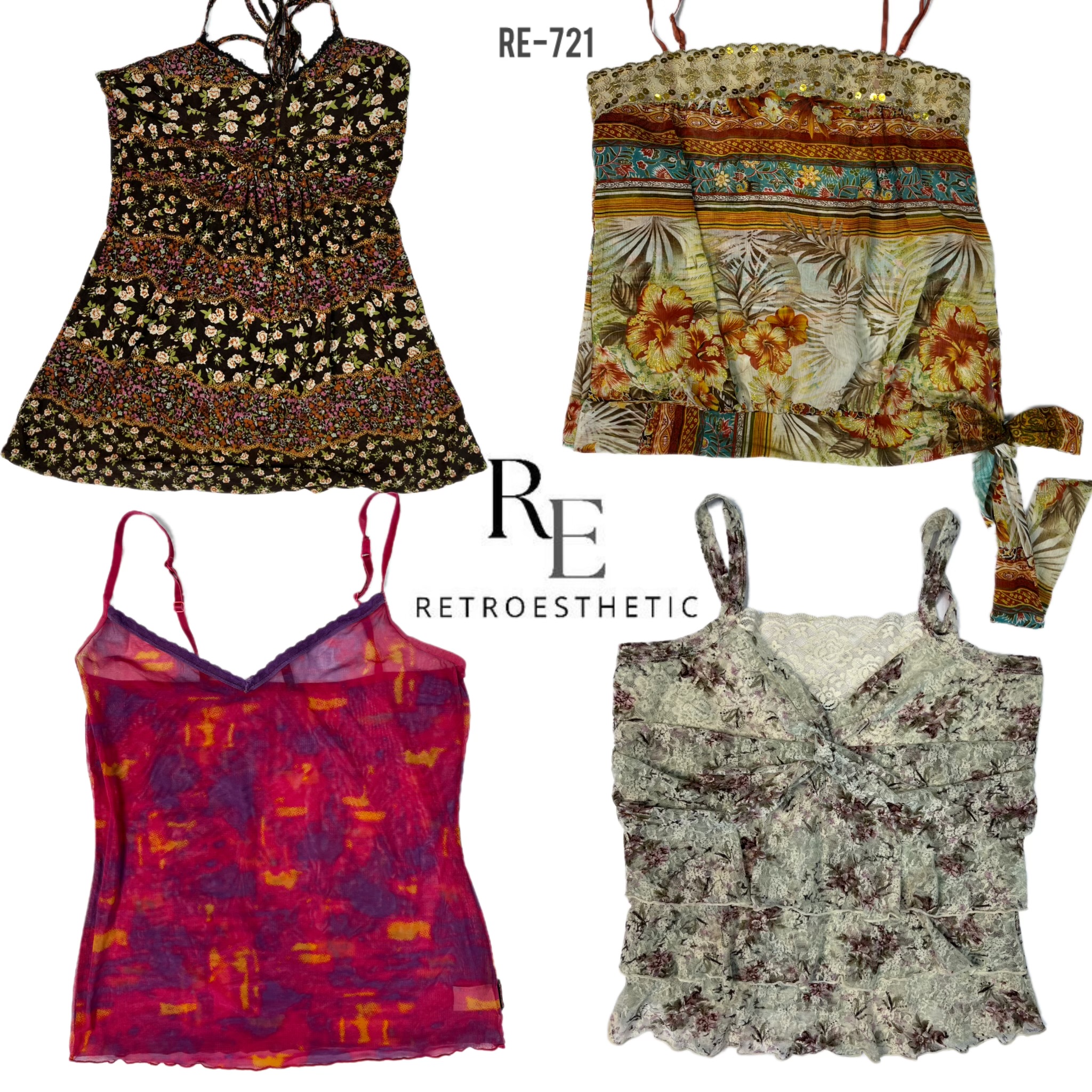 Y2K Grunge Mix Cami Tops (RE-721)