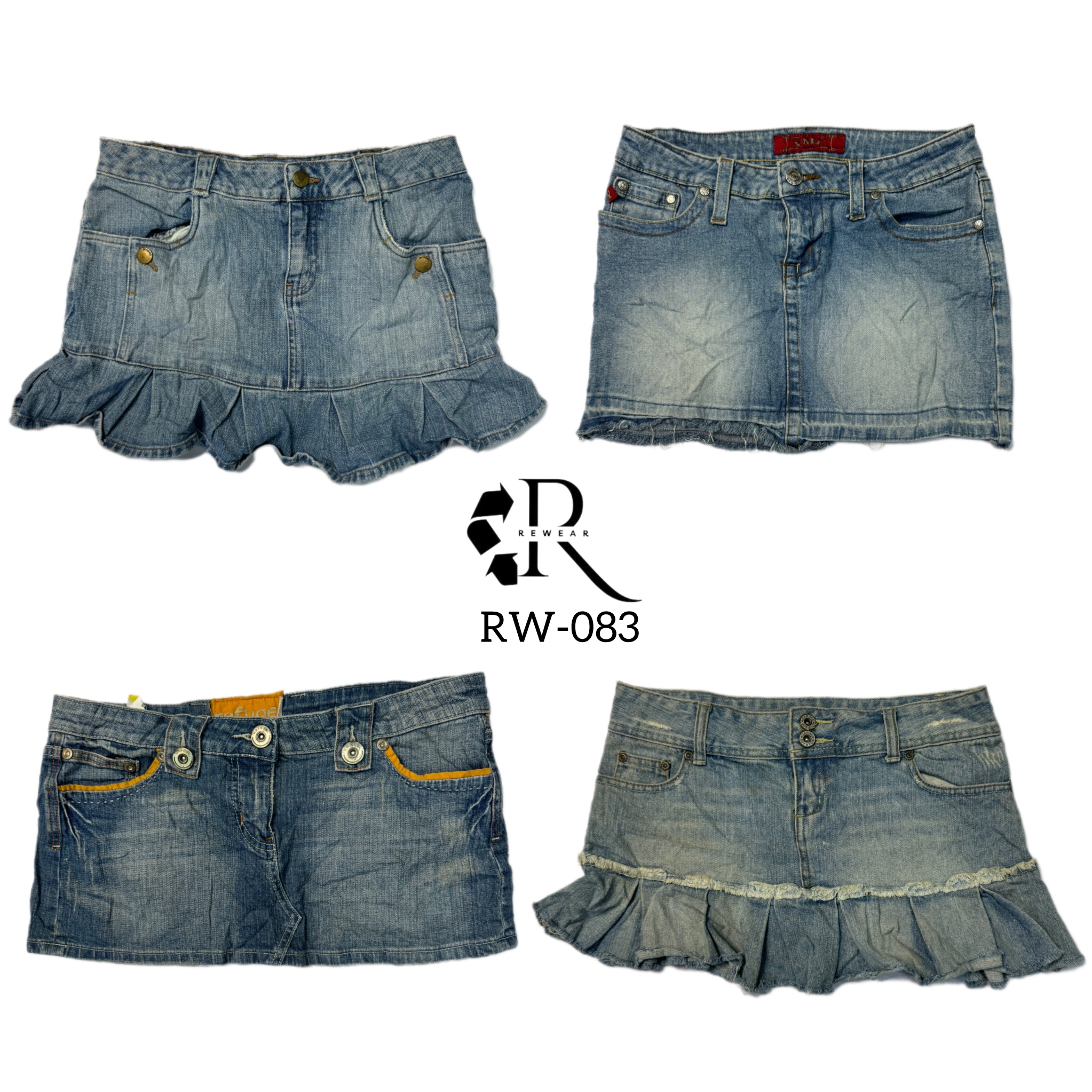 Y2K IT Girl Denim Mini Mix Skirts (RW-083)