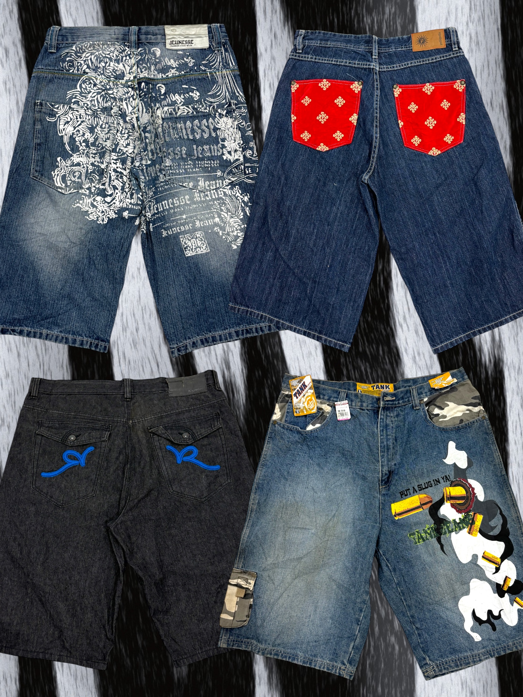 Y2k Hip Hop Baggy Jorts 20 Pcs (A-37)