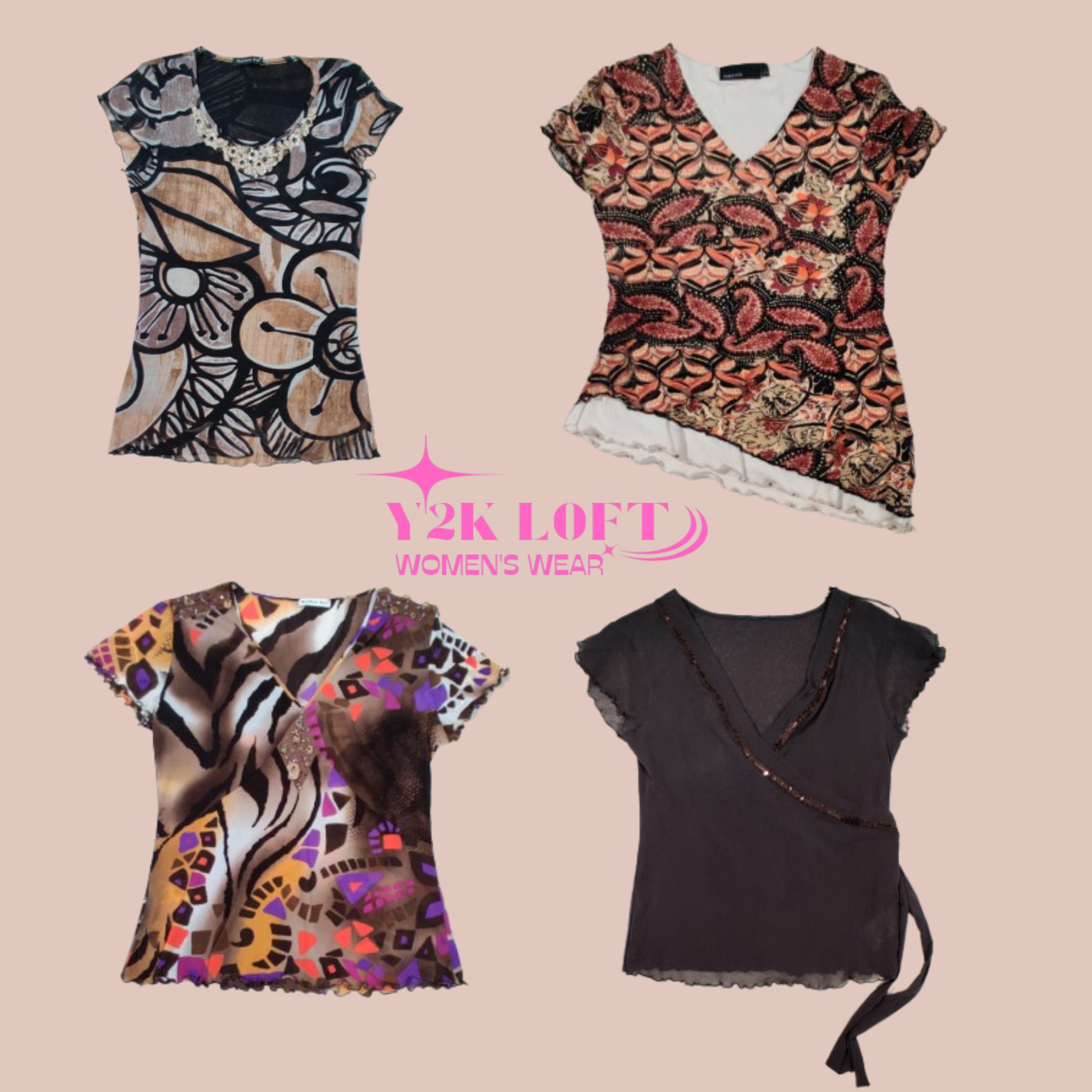 Y2K Grunge Italian Tops Mix