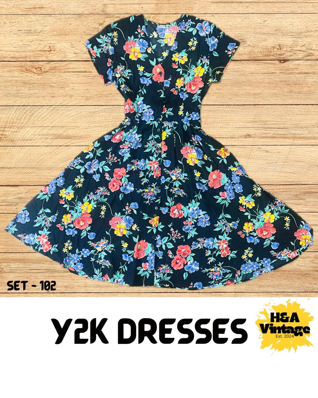 VESTIDOS FLORAIS Y2K 15 PCS