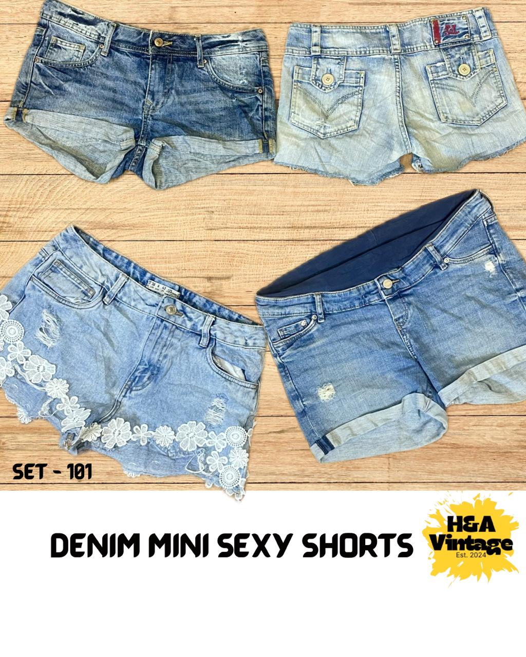 Shorts de Jeans Mini em Denim 22 PCS