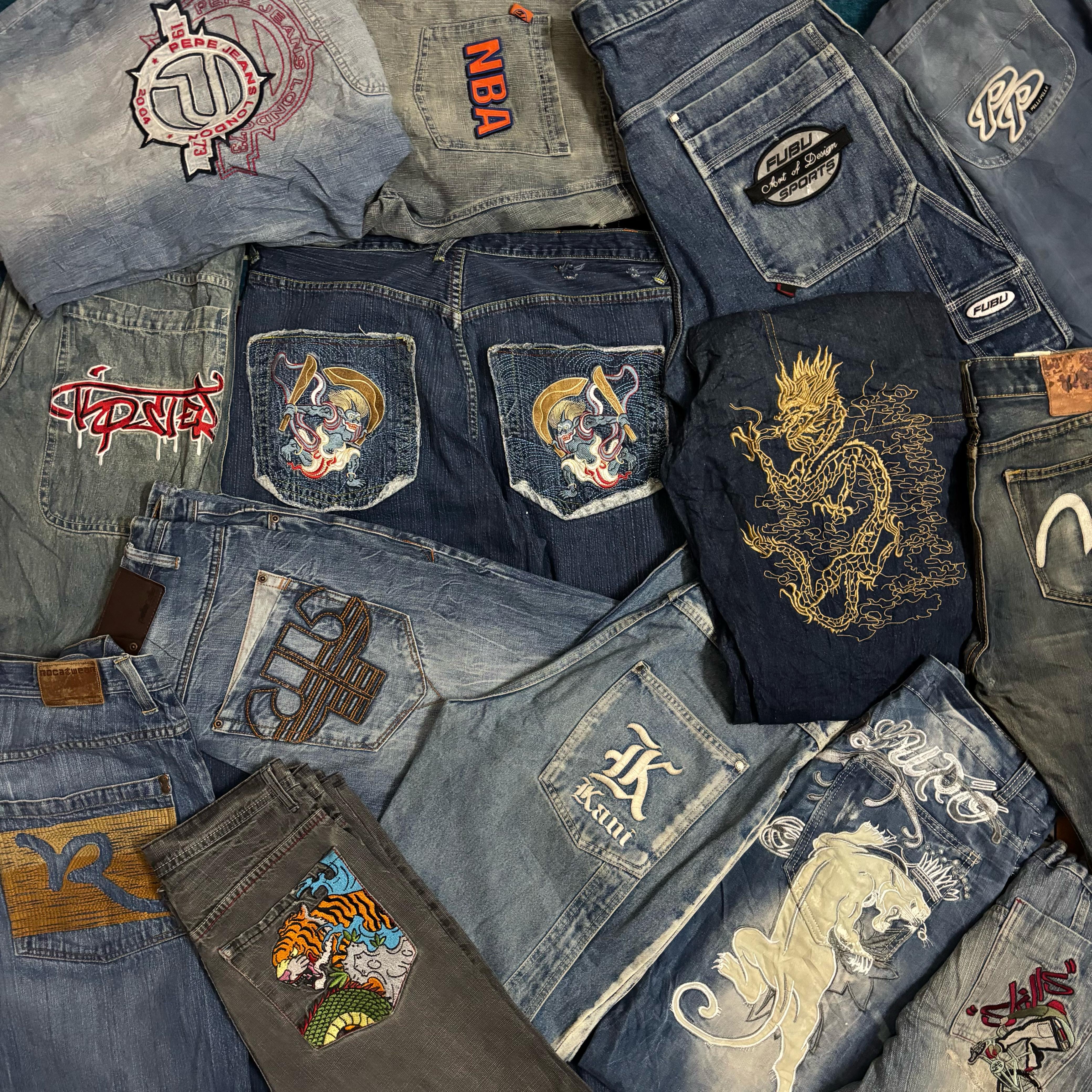 Y2k HIHOP JEANS 50 pièces