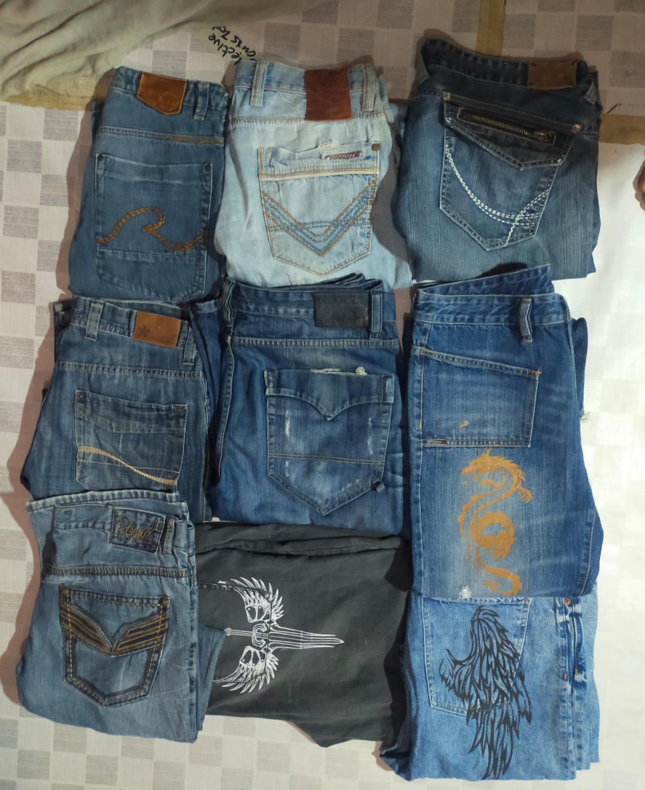 POLO BAGGY  AND OTHER MIX BRANDS JEANS TOTAL  15  PIECES (ID 292)