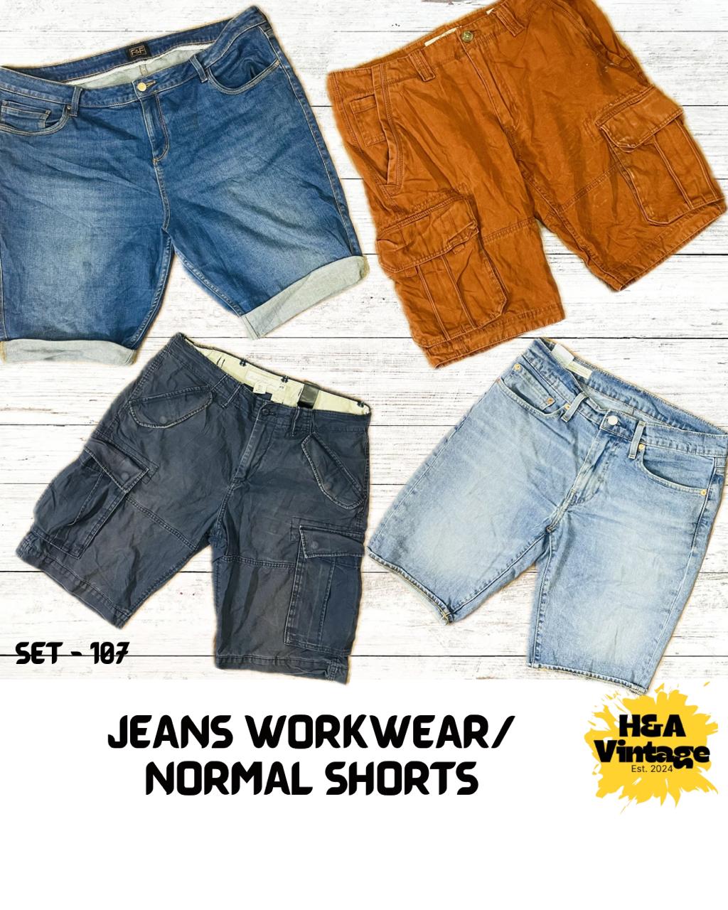 Jeans Workwear/ Normal Shorts 18 Pcs