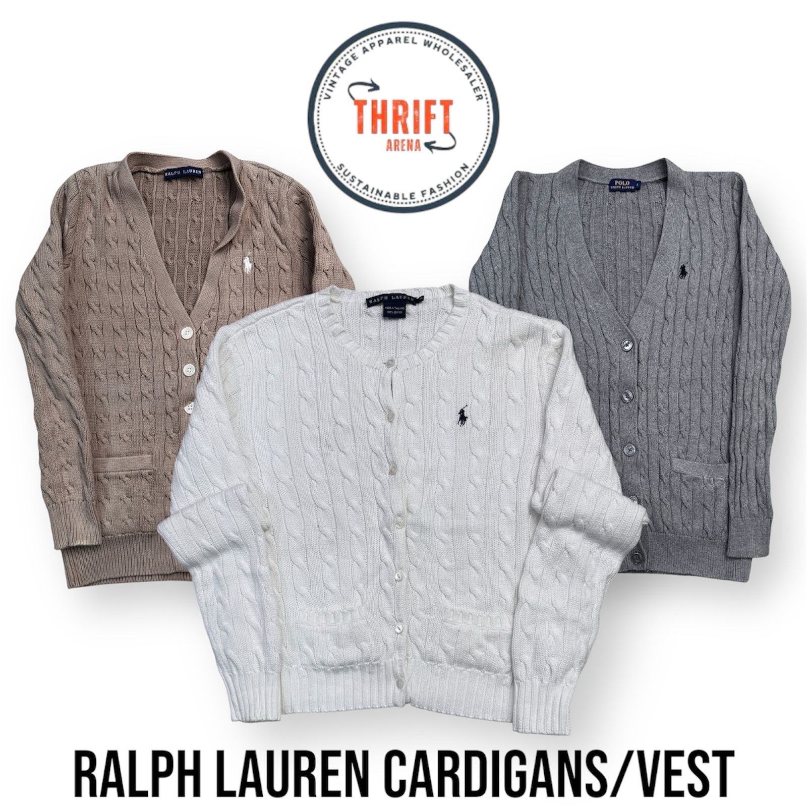 T836 Ralph Lauren Cardigans/Weste 30 Stück