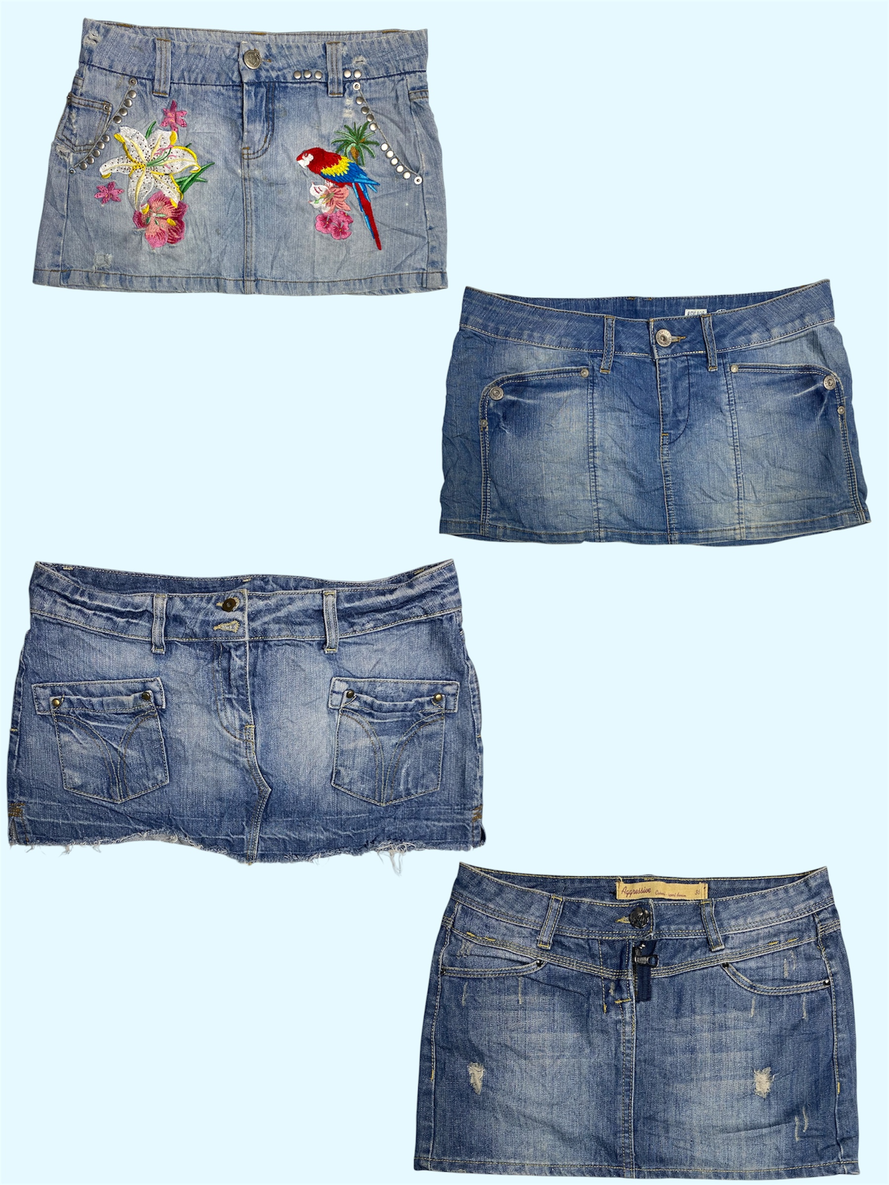 “Retro Chic: Denim Mini Skirt Vibes” (TS-409)