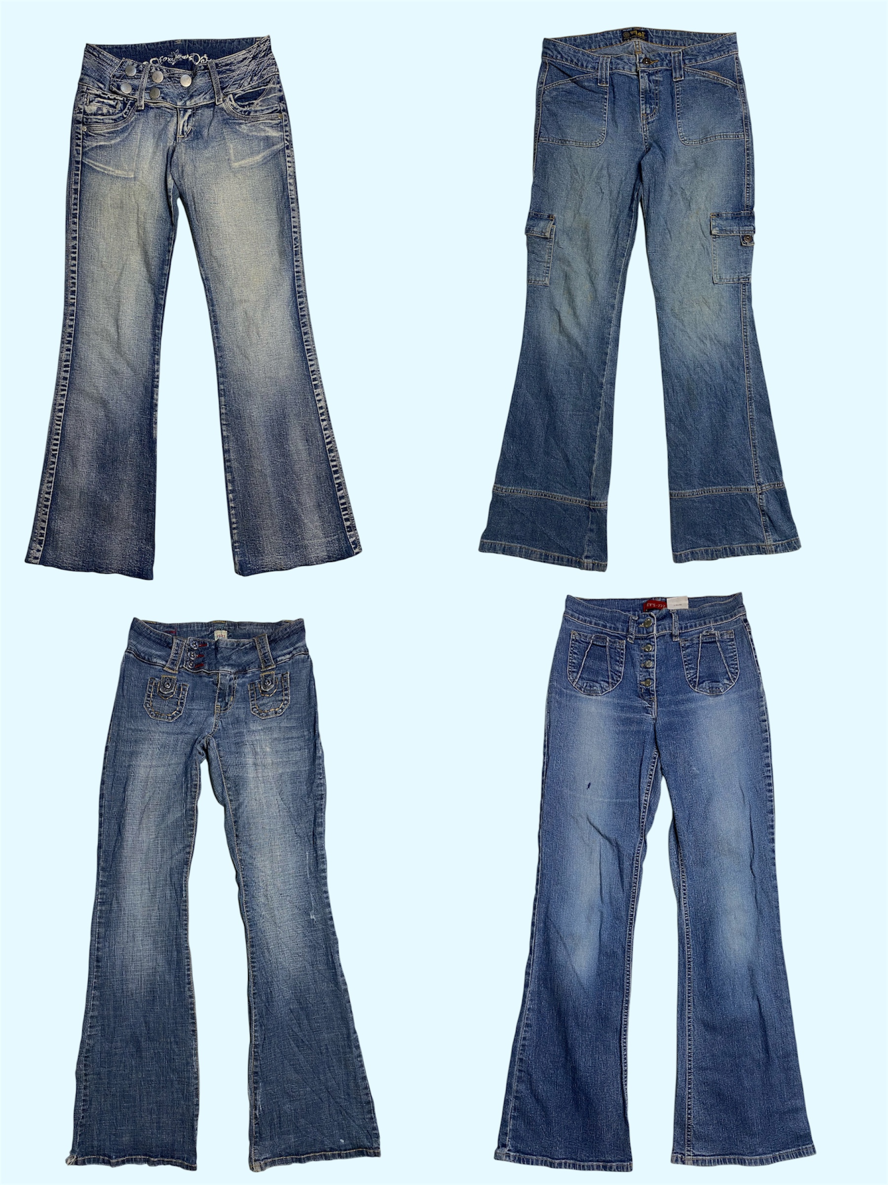 “Retro Revival: Iconic Y2K Flared Denim Collection” (TS-414)