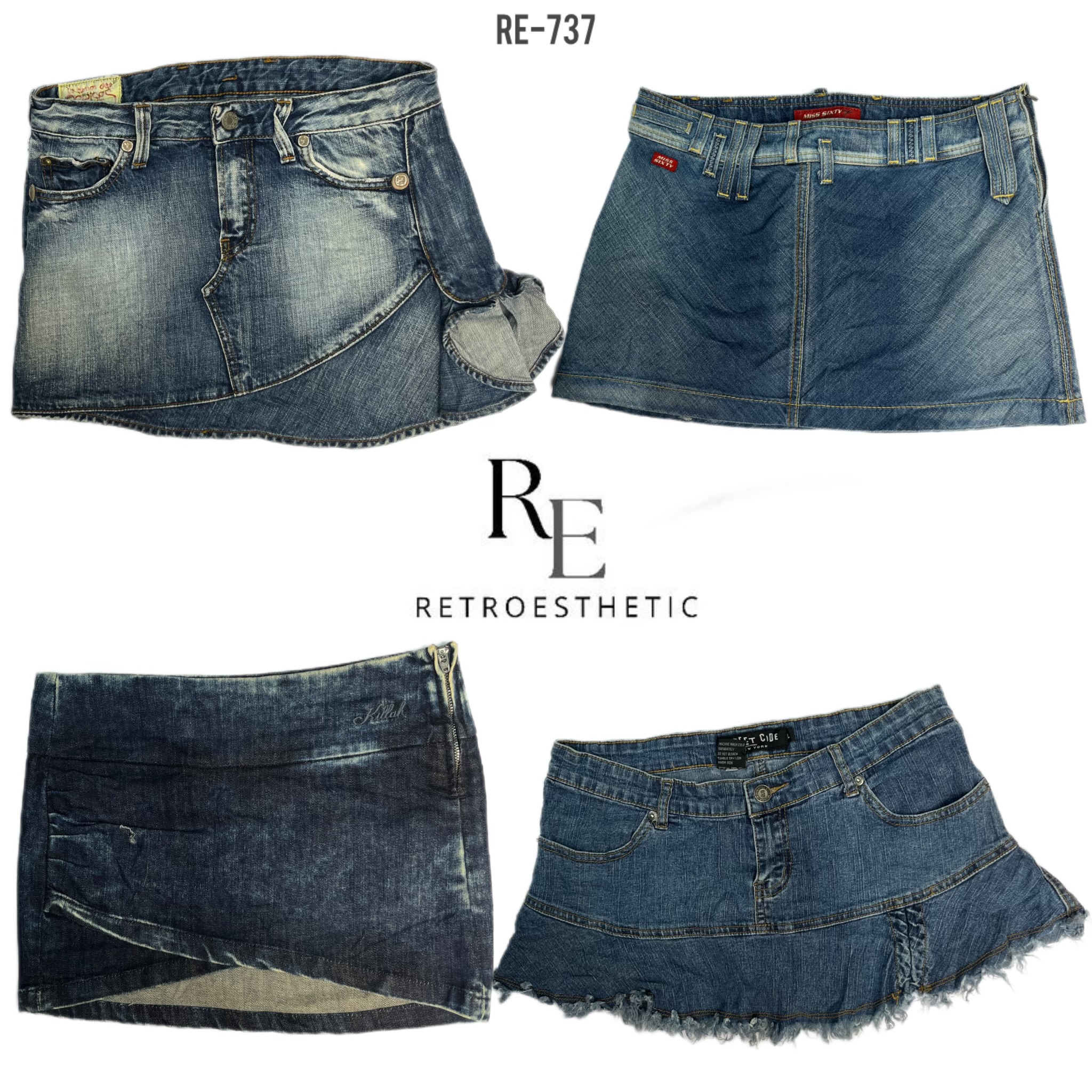 Saia Mini de Jeans Y2K Paris Hilton (RE-737)