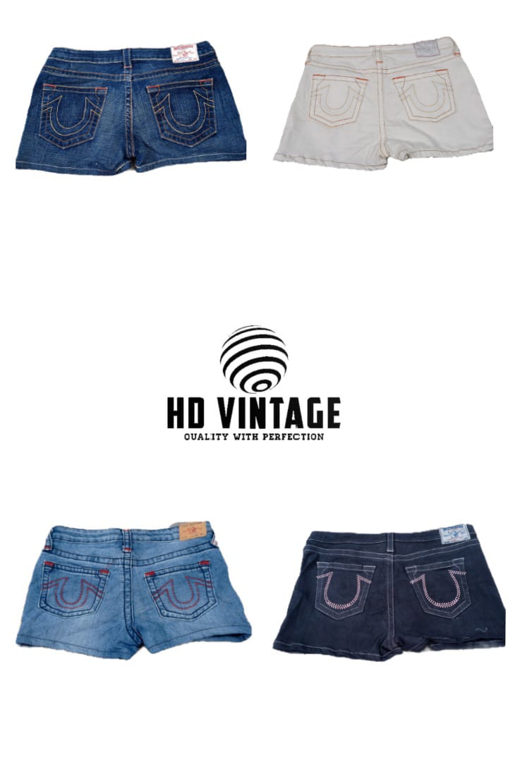 HD725 Ladies Y2K True Religion Sexy Shorts - 20 pcs