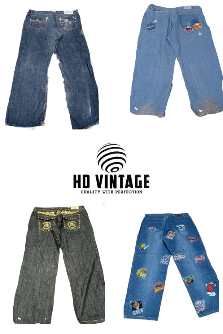 HD724 Pantaloni Jeans Uomo Oversized Baggy - 17 pezzi