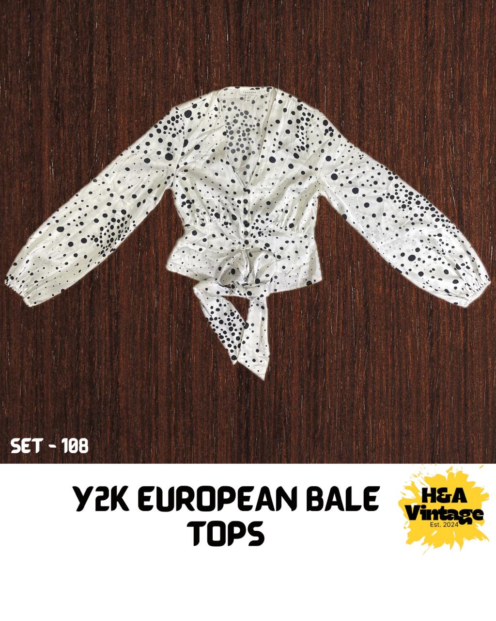 Y2K Europeu Bale Tops 15 Pcs