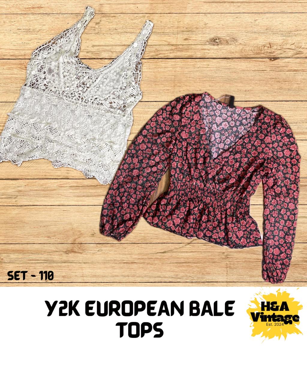 Y2K Europäische Ballenoberteile 15 Stück