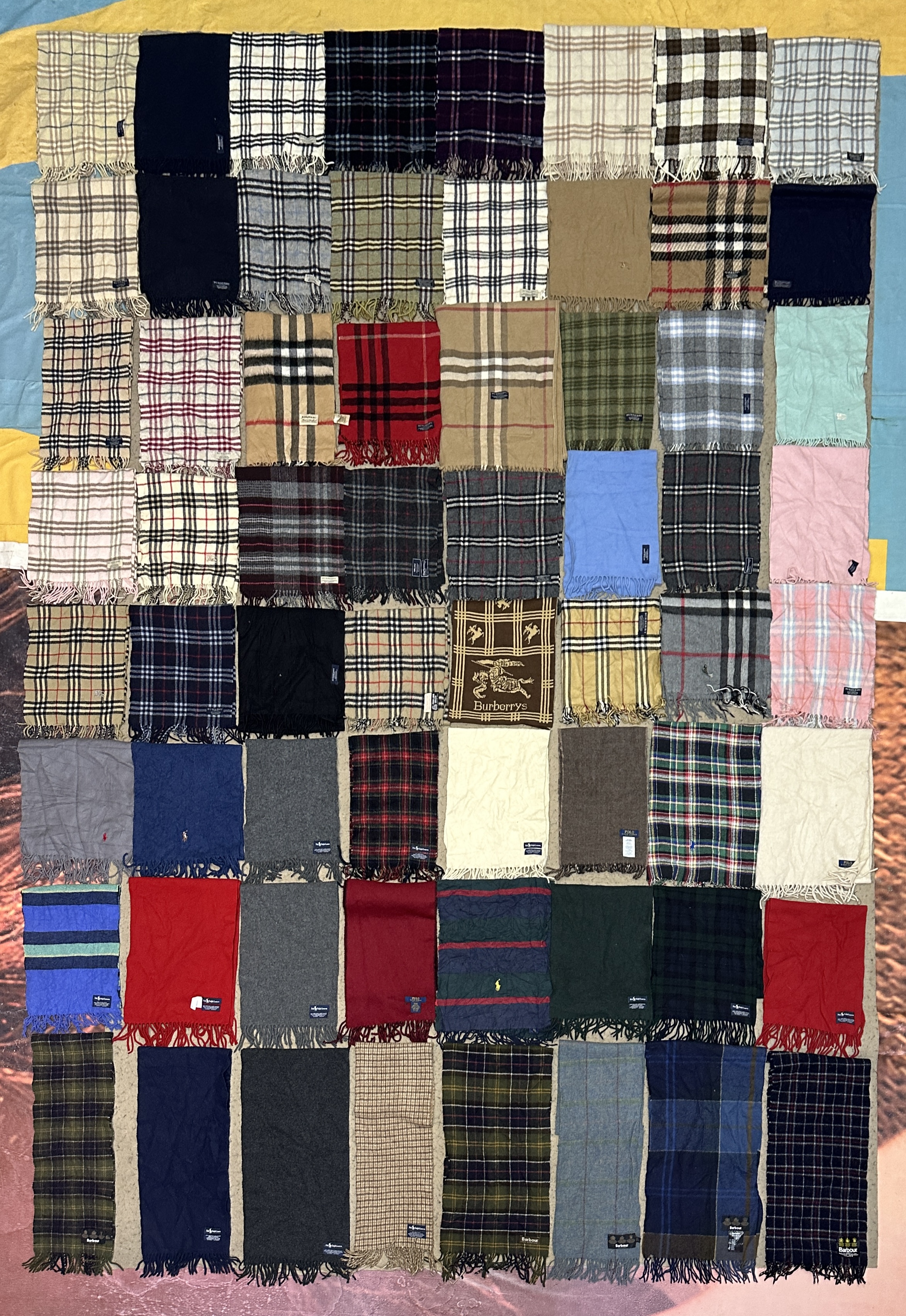 polo/ barbour/ burberry scarves 64 piece