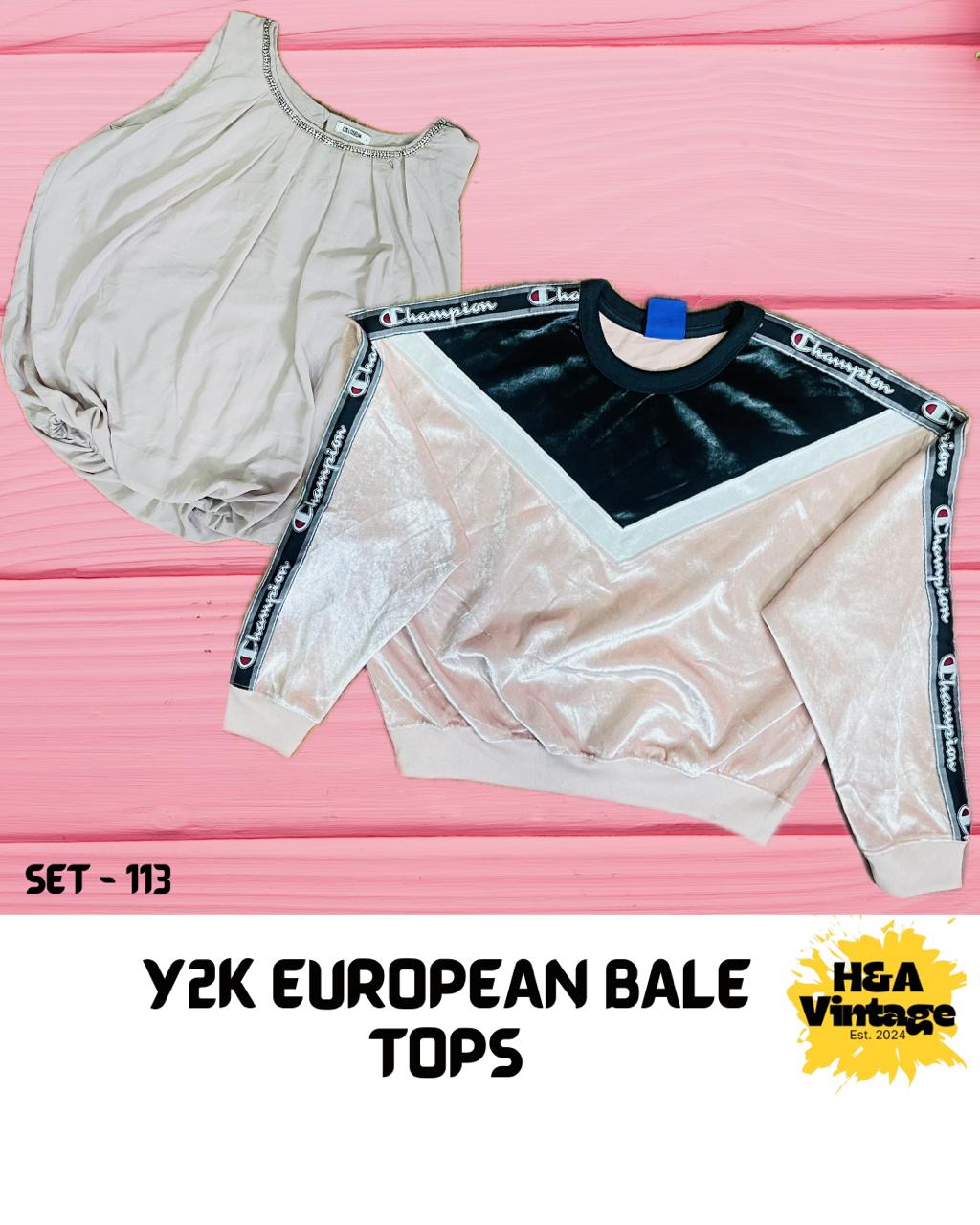 Y2K Europäische Ballenoberteile 15 Stück