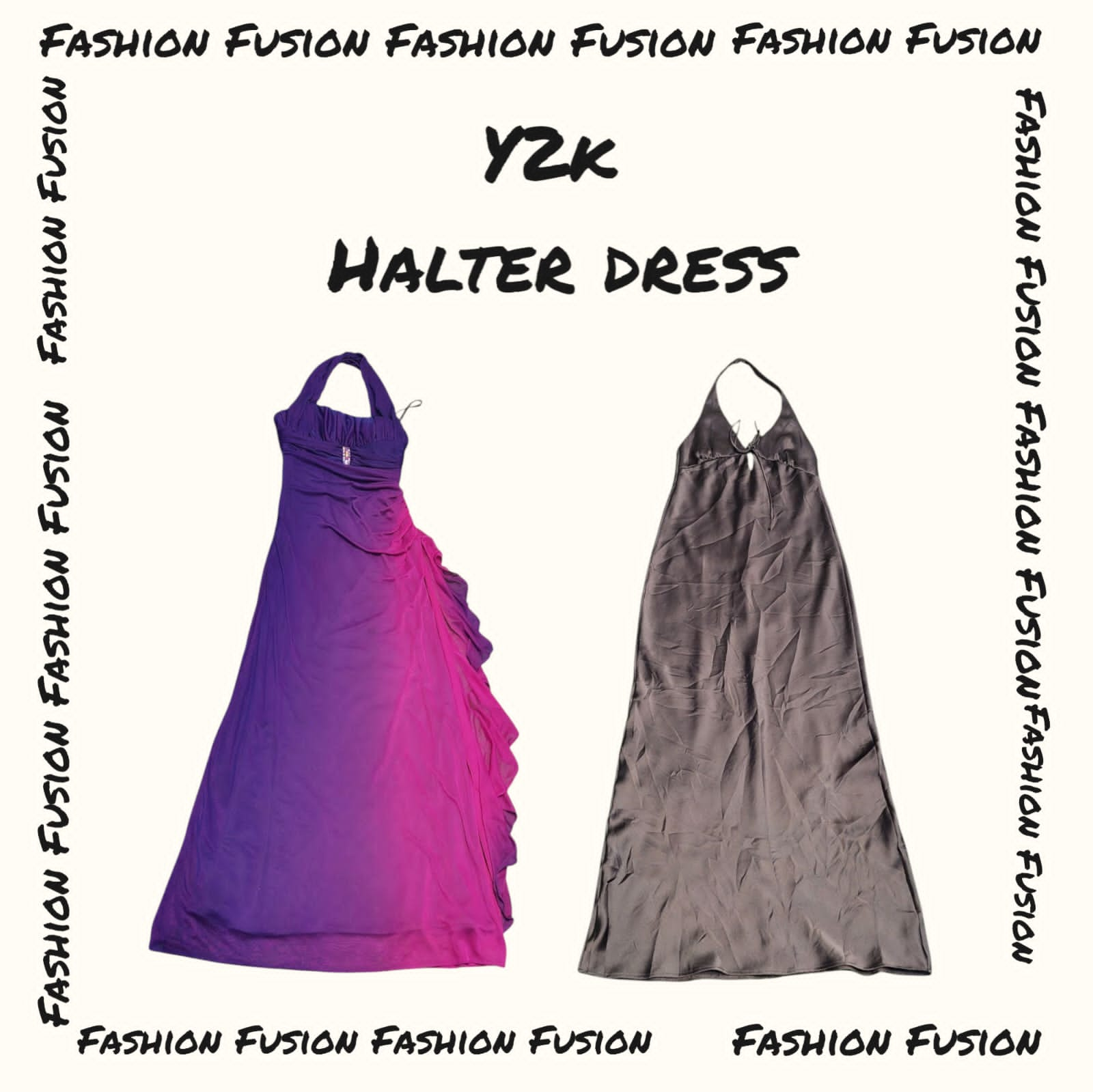 (FF-727) y2k halter Dress