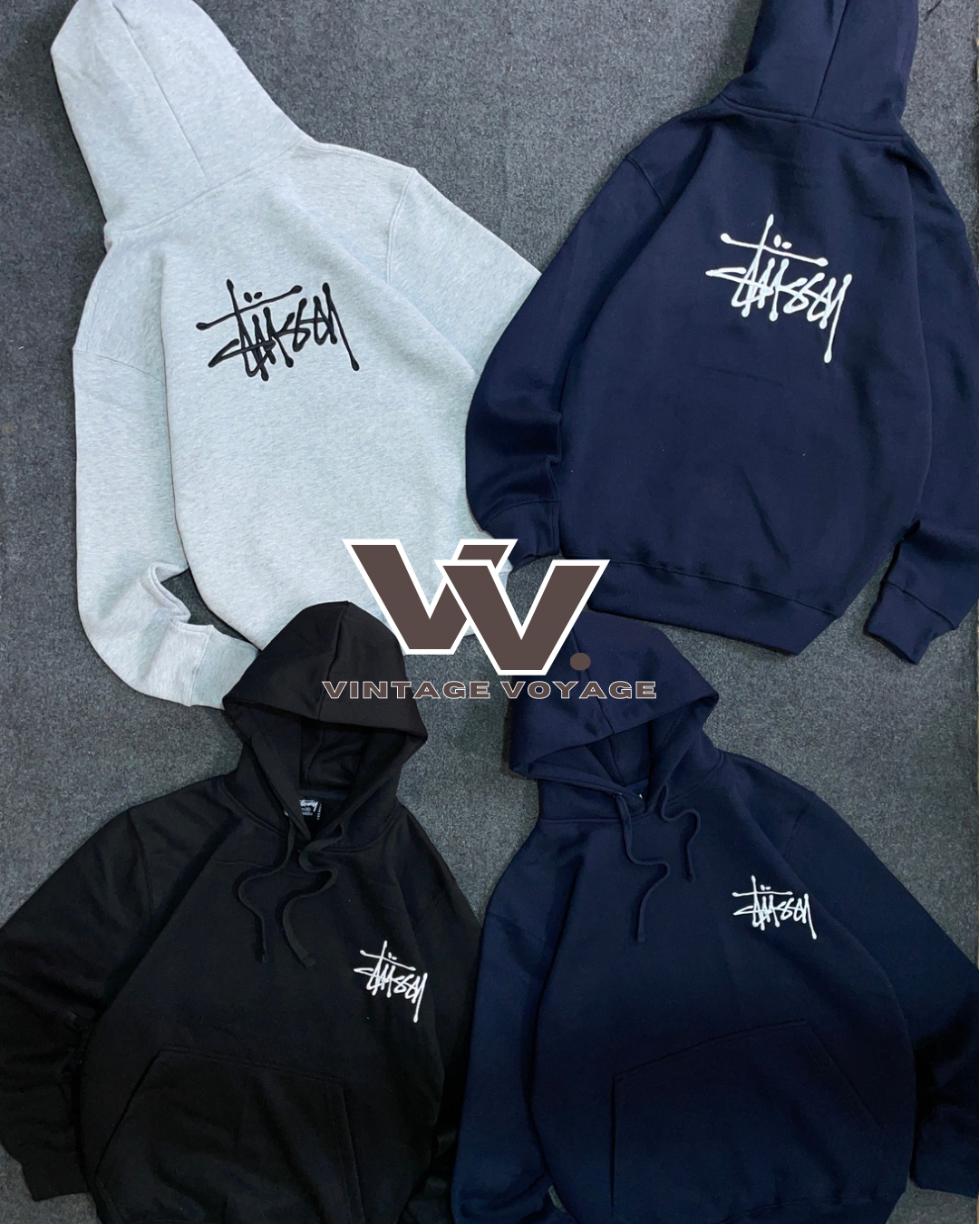 Stüssy rework style fleece hoodies-15-15325