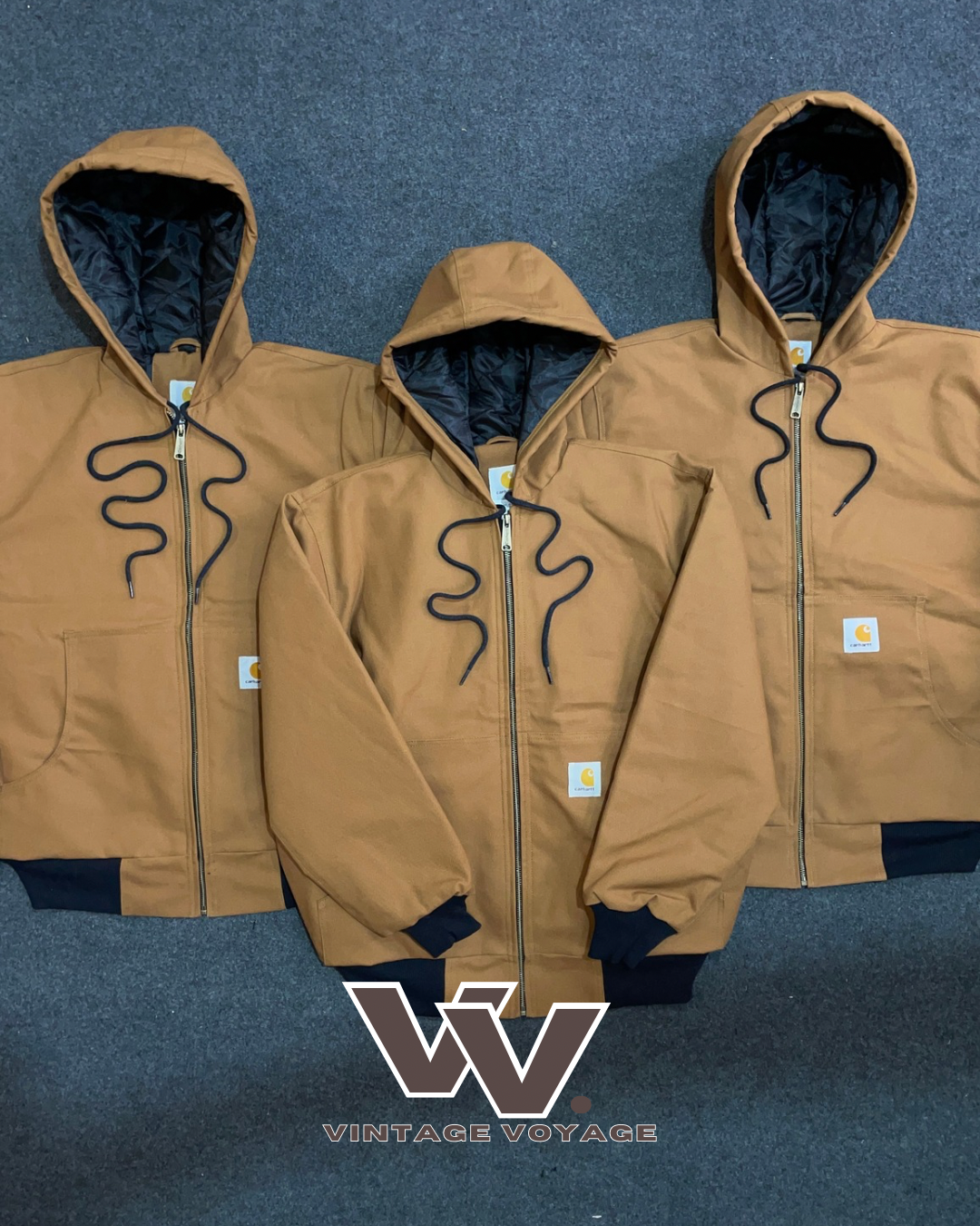 Jaquetas com capuz Carhartt estilo rework Tan-15-15325