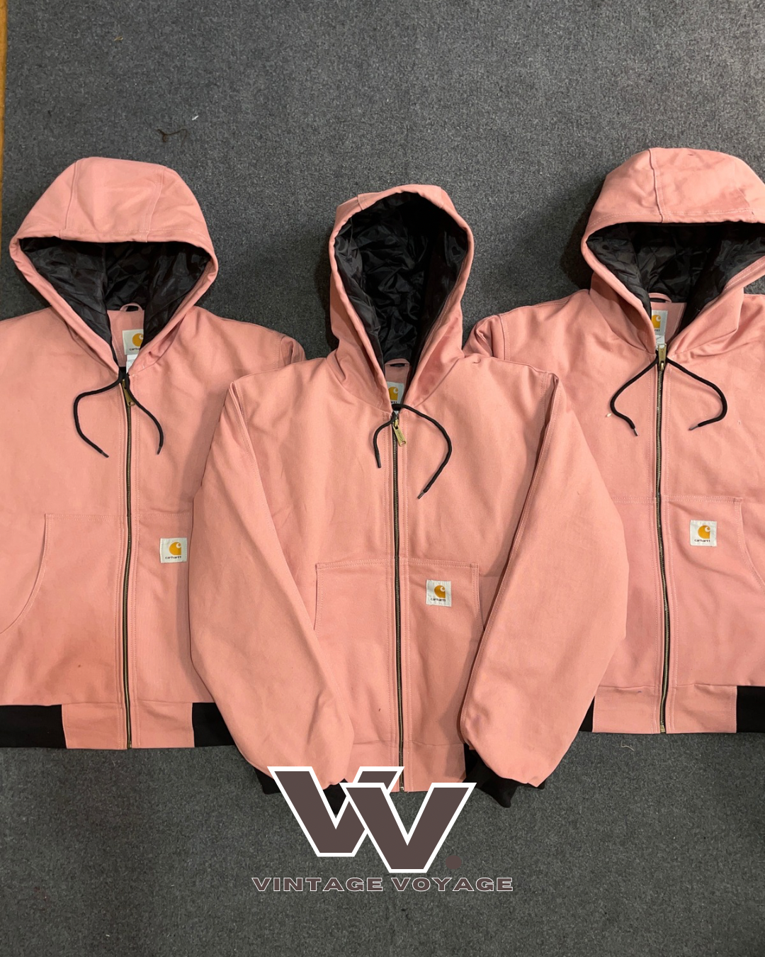 Jaquetas com capuz rosa estilo rework Carhartt - 15-15325