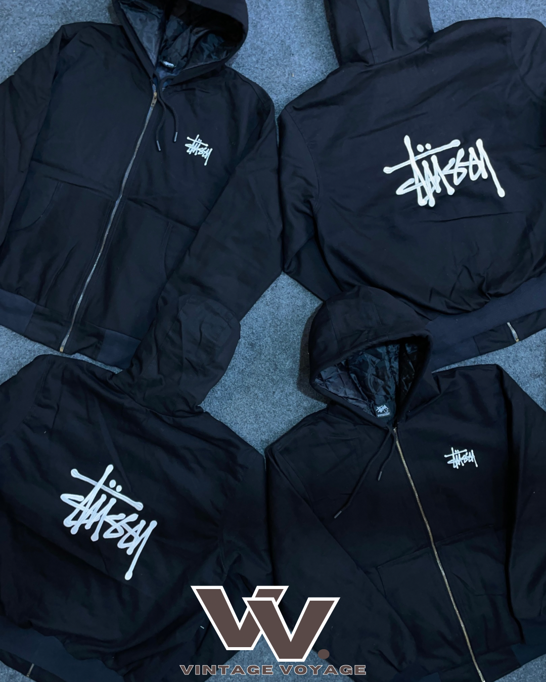 Stussy rework style hooded jacket-15-15325