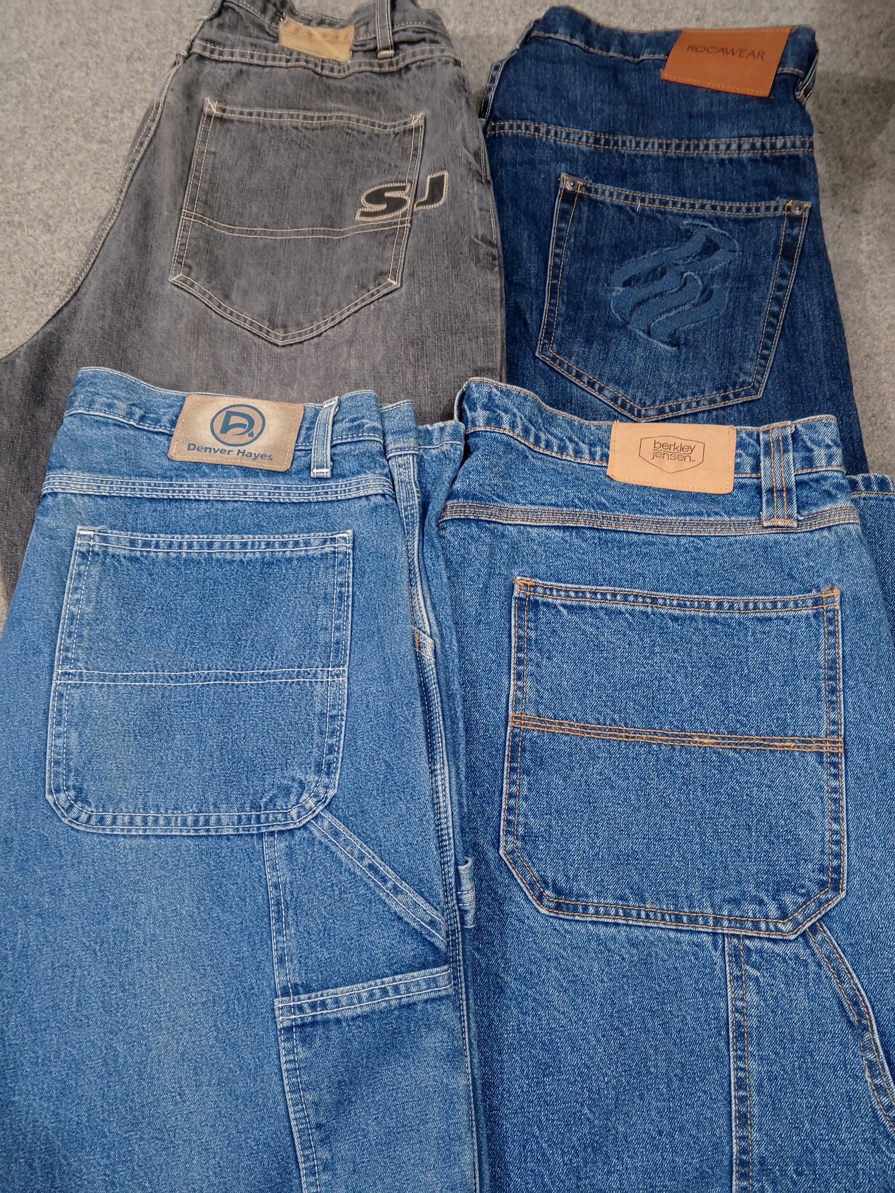 #588 Pantaloni jeans baggy da uomo -16