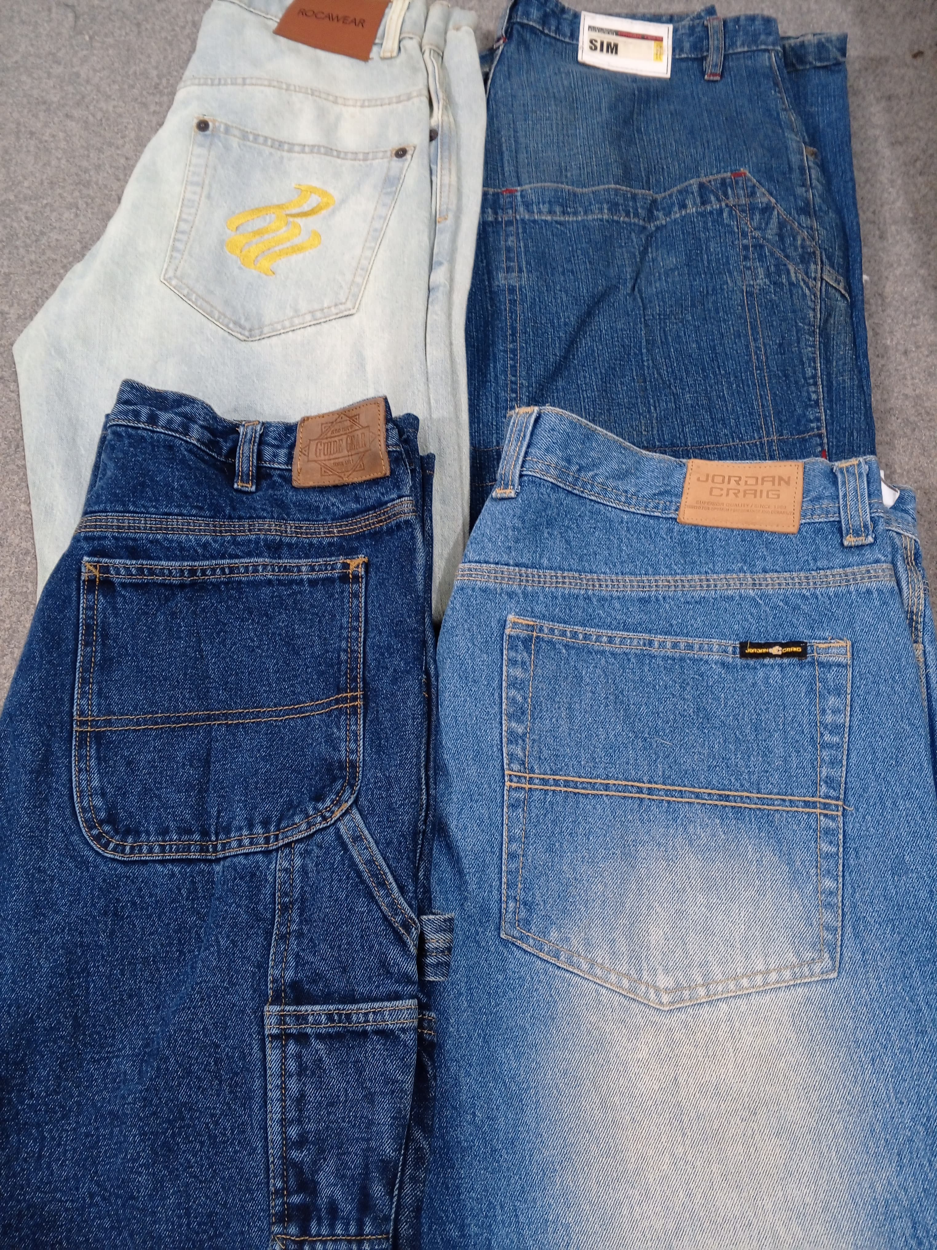 #591 Calças Jeans Baggy Designer Masculinas -16