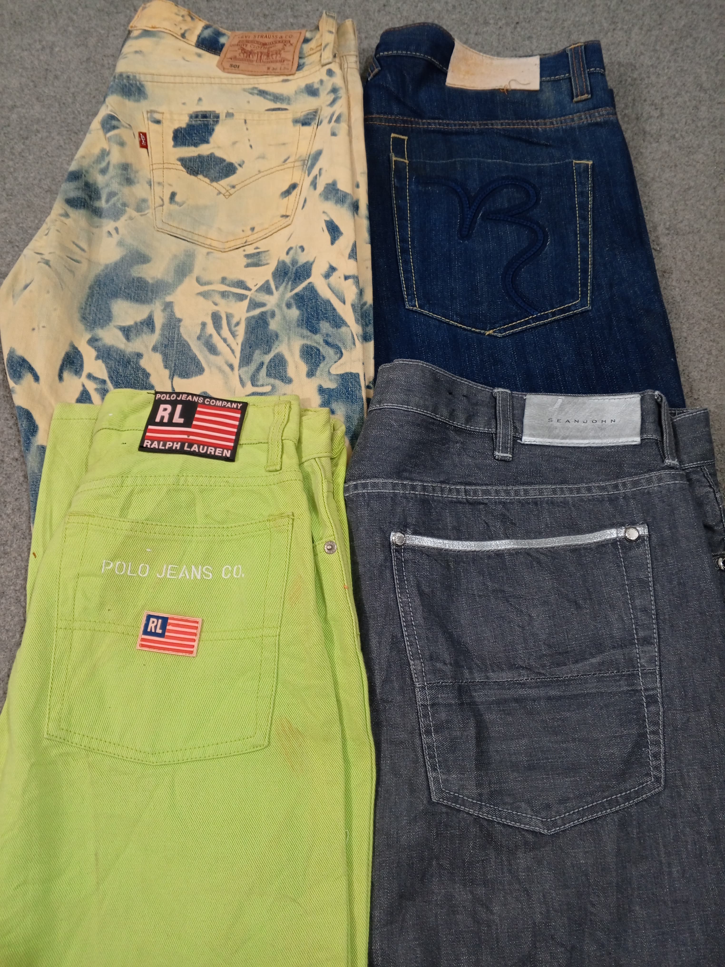 #592 Pantaloni Jeans Baggy da Uomo -16