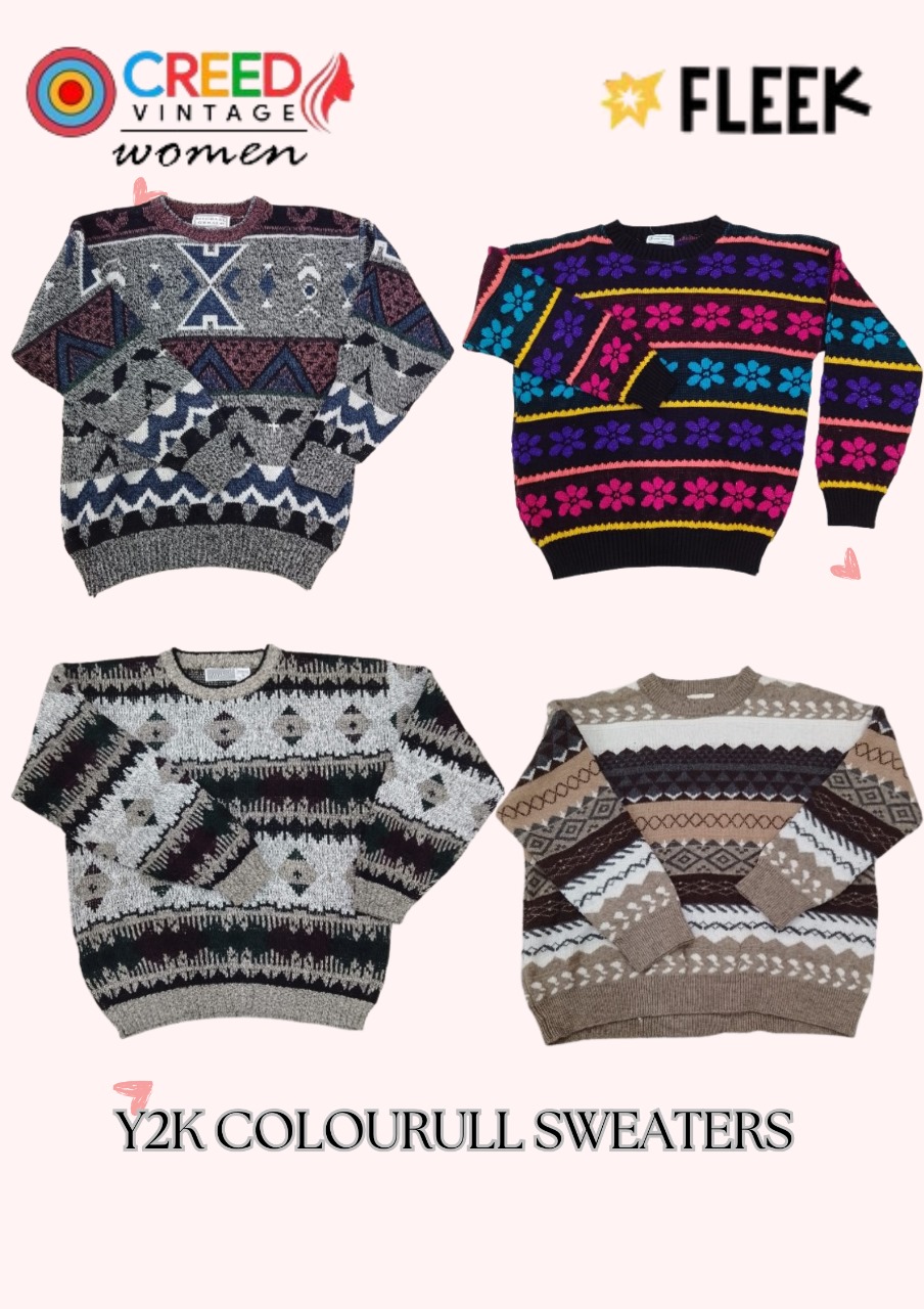 CR3835 Y2K Colourful Sweater - 20 Pcs