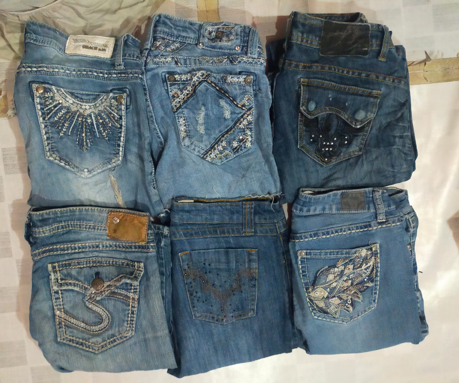 Y2K  UNBRANDED WOMEN JEANS  (11PC) (MD248)