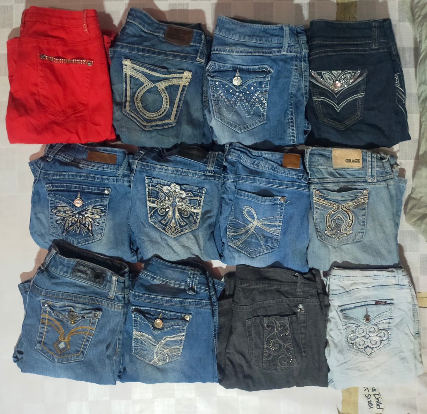 Y2K UNBRANDED WOMEN JEANS (14PC) (MD253)