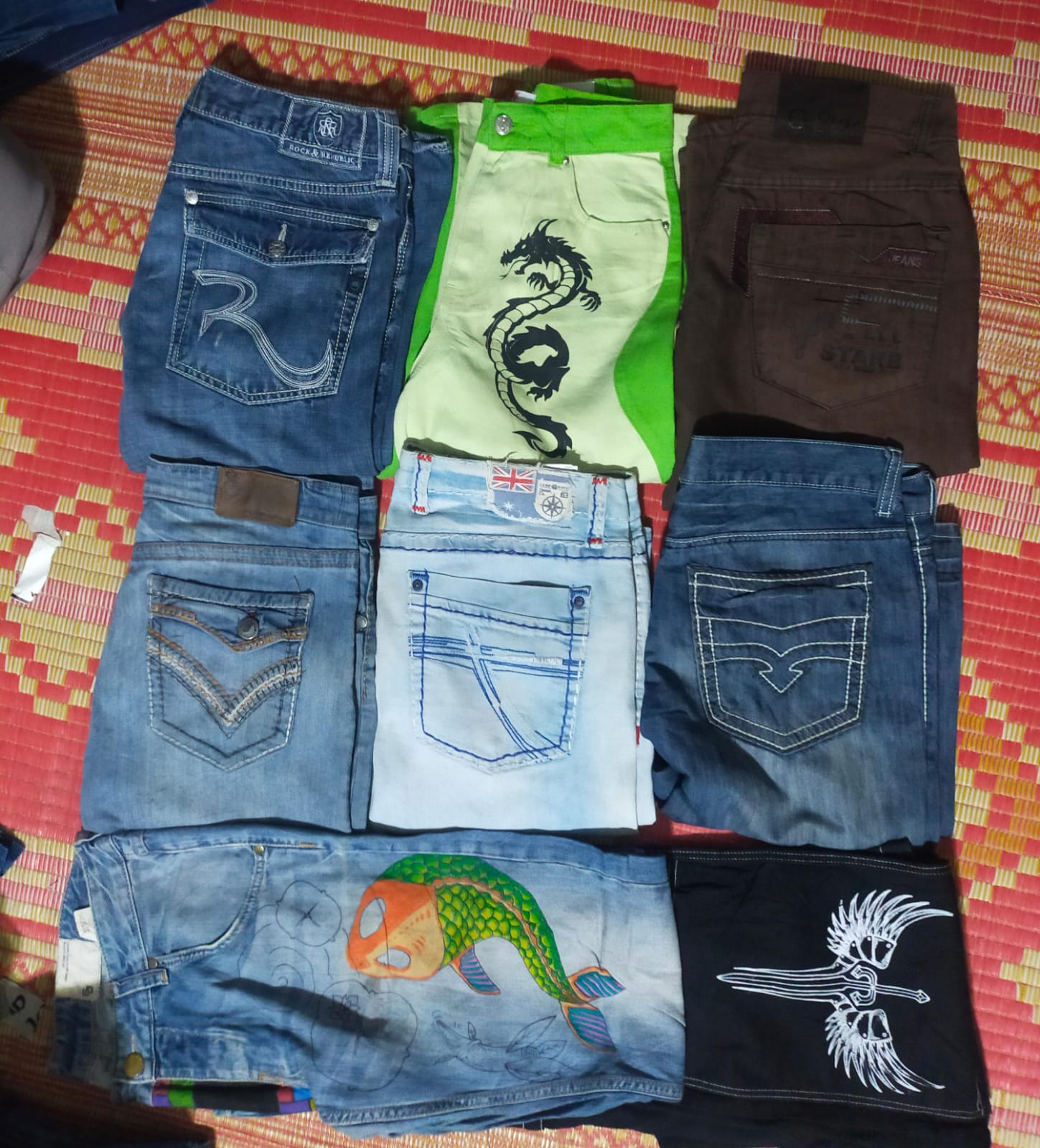 POLO BAGGY E ALTRI JEANS MIX DI MARCHE TOTALE 13 PEZZI (ID 301)