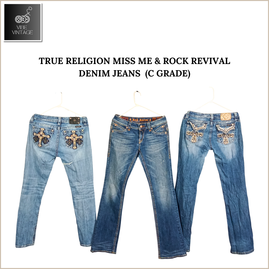 TRUE RELIGION MISS ME & ROCK REVIVAL DENIM JEANS - 33 PCS (C GRADE) (BUNDLE 2)