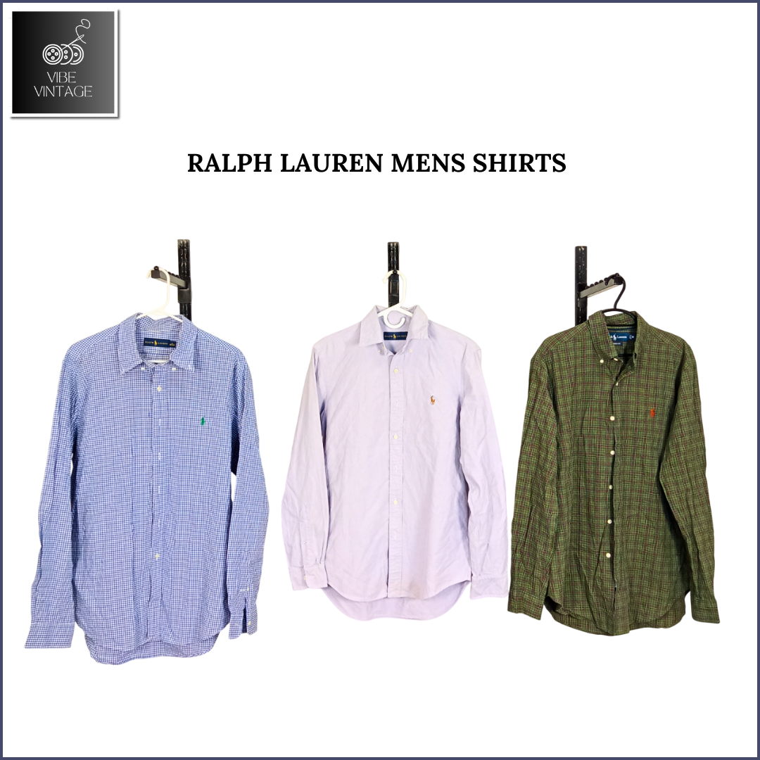 RALPH LAUREN MENS SHIRTS  - 16 PCS