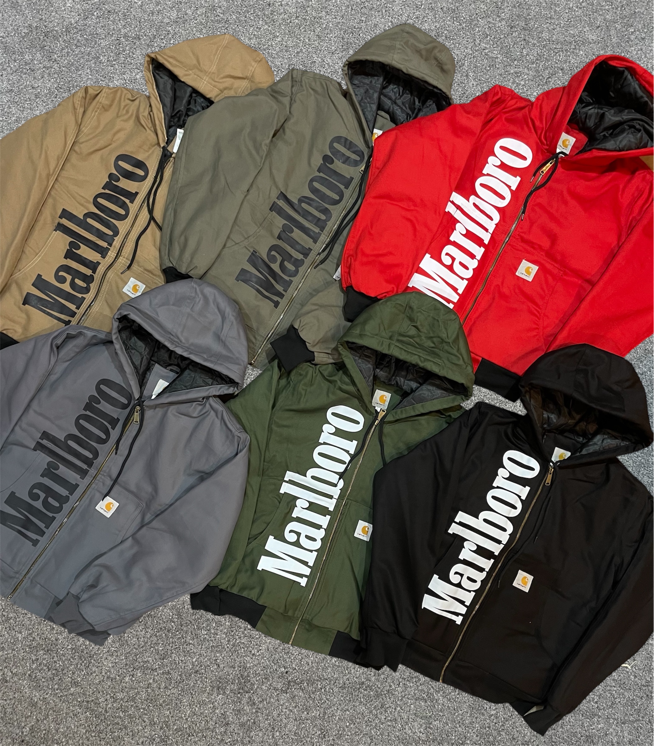 Chaqueta con capucha estilo rework Carhartt x Marlboro - 25-18325