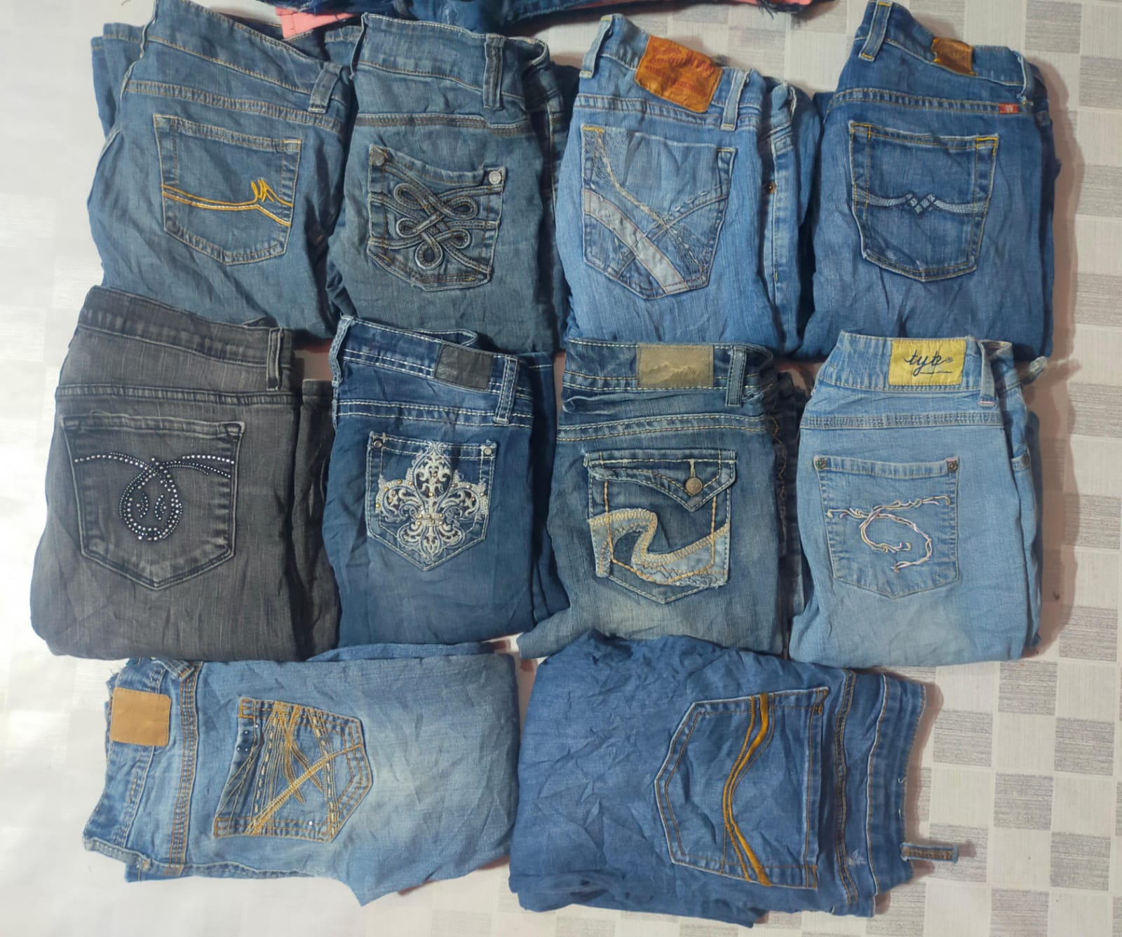 Y2K UNBRANDED WOMENWEAR  JEANS (10PC) (MD267)