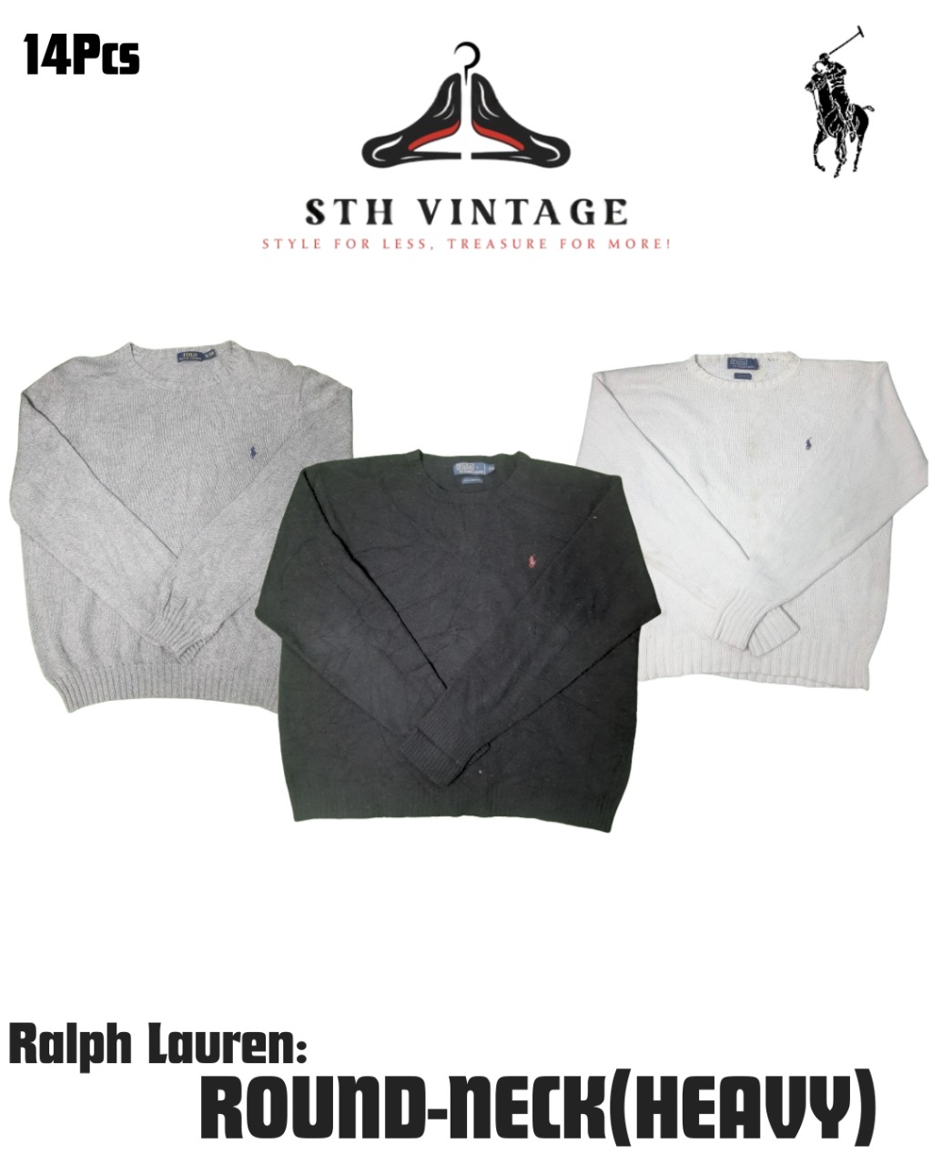 Polo ralph lauren round neck heavy sweaters