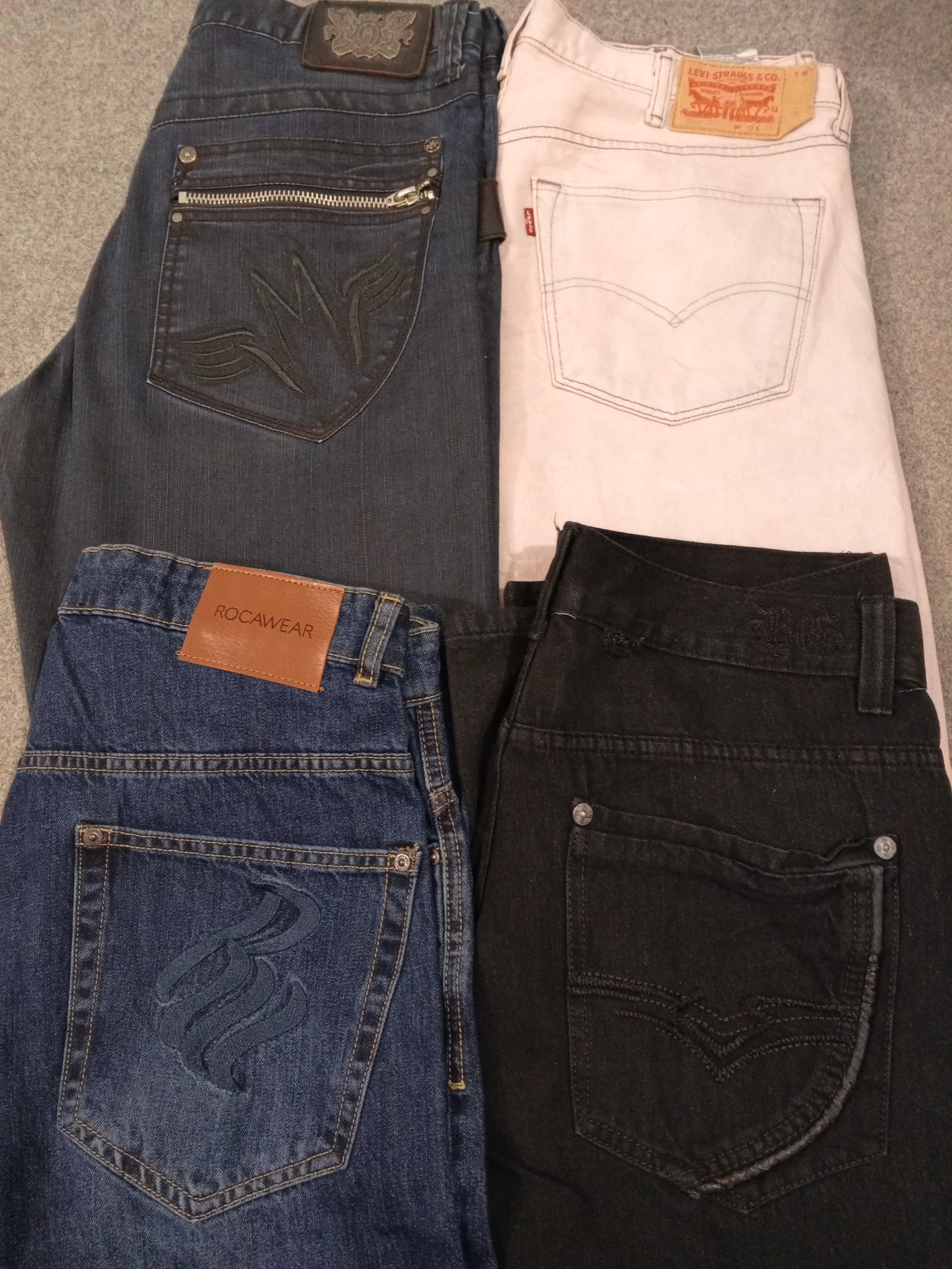 #593 Men Baggy Hiphop Jeans -15