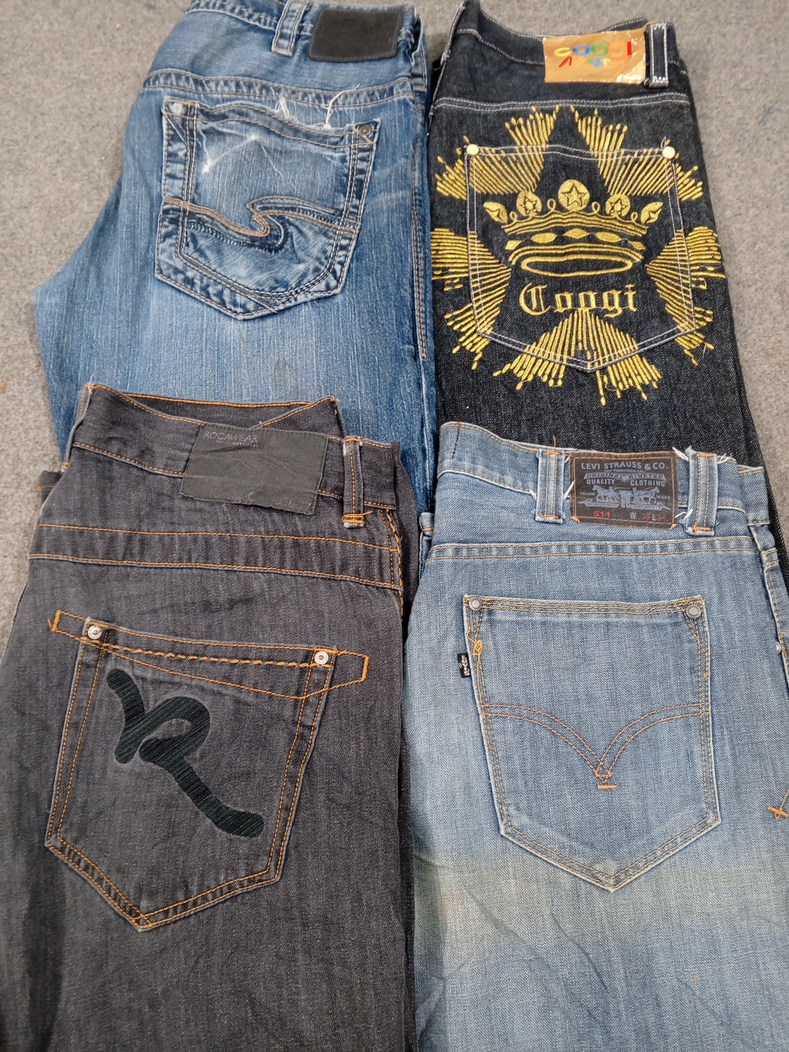 #582 Men Baggy Designer Jeans -11