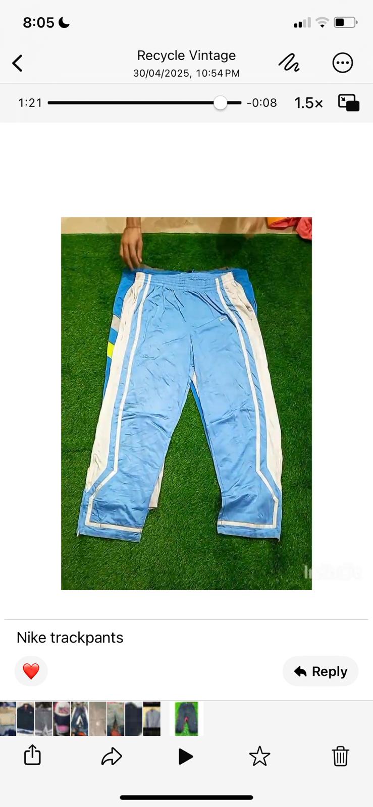 Pantalons de piste Vintage Nike