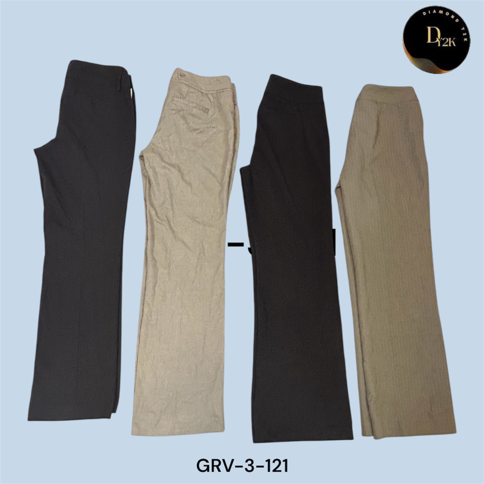 Y2K Wide-Leg Brown Poly Pants – Vintage Street Style (GRV-3-121)