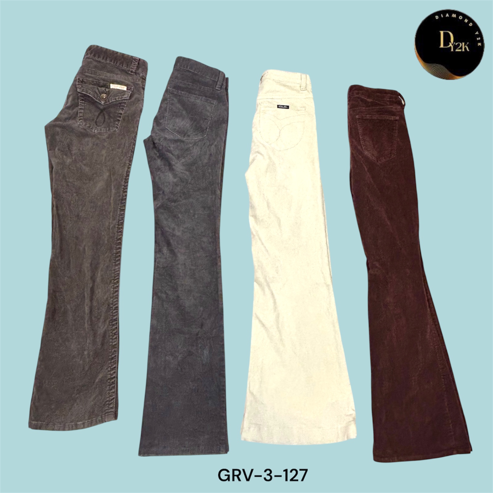 Aesthetic Y2K Corduroy Pants – Trendy Loose-Fit Streetwear (GRV-3-127)