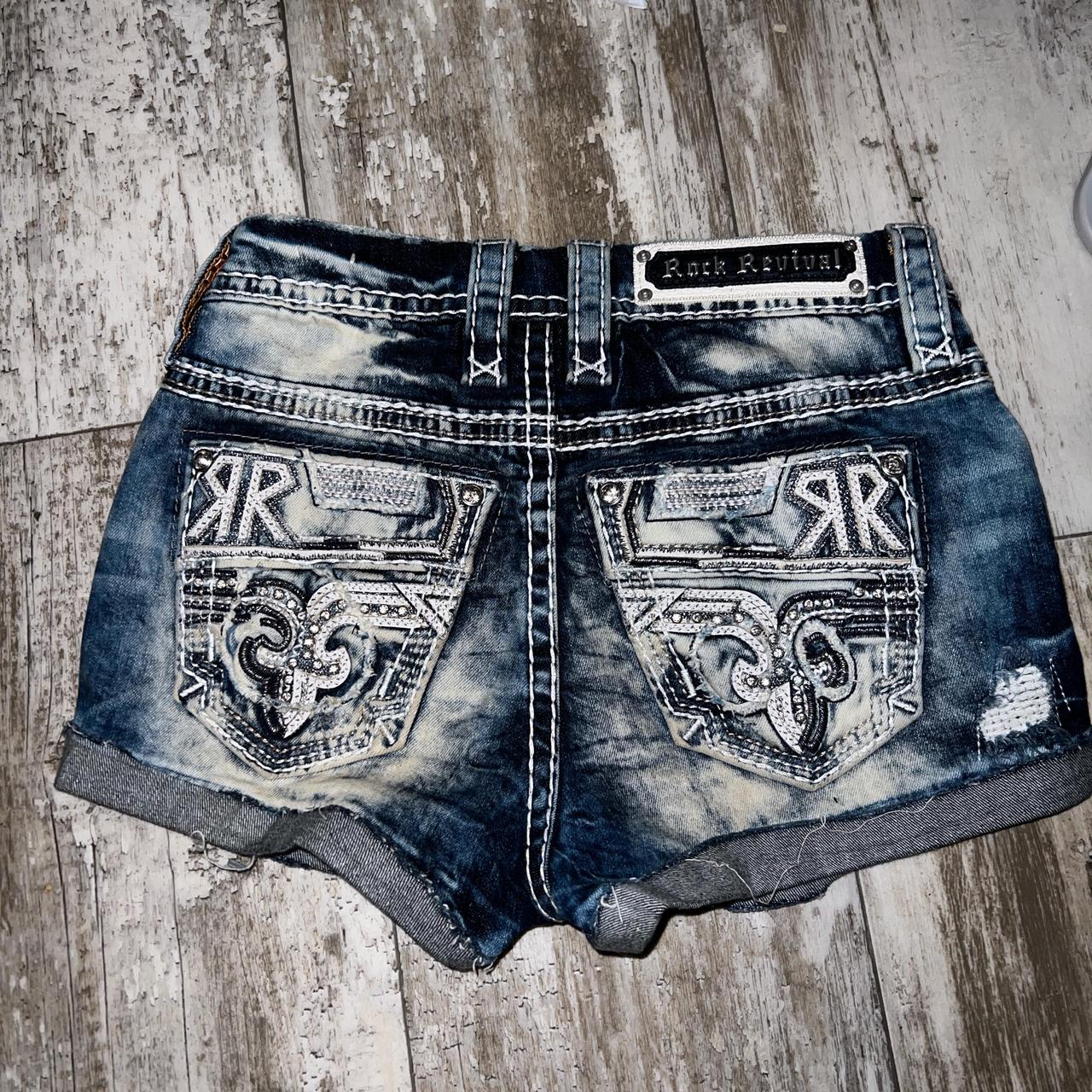 Rock Revival Miss Me True Religion Mini-Shorts