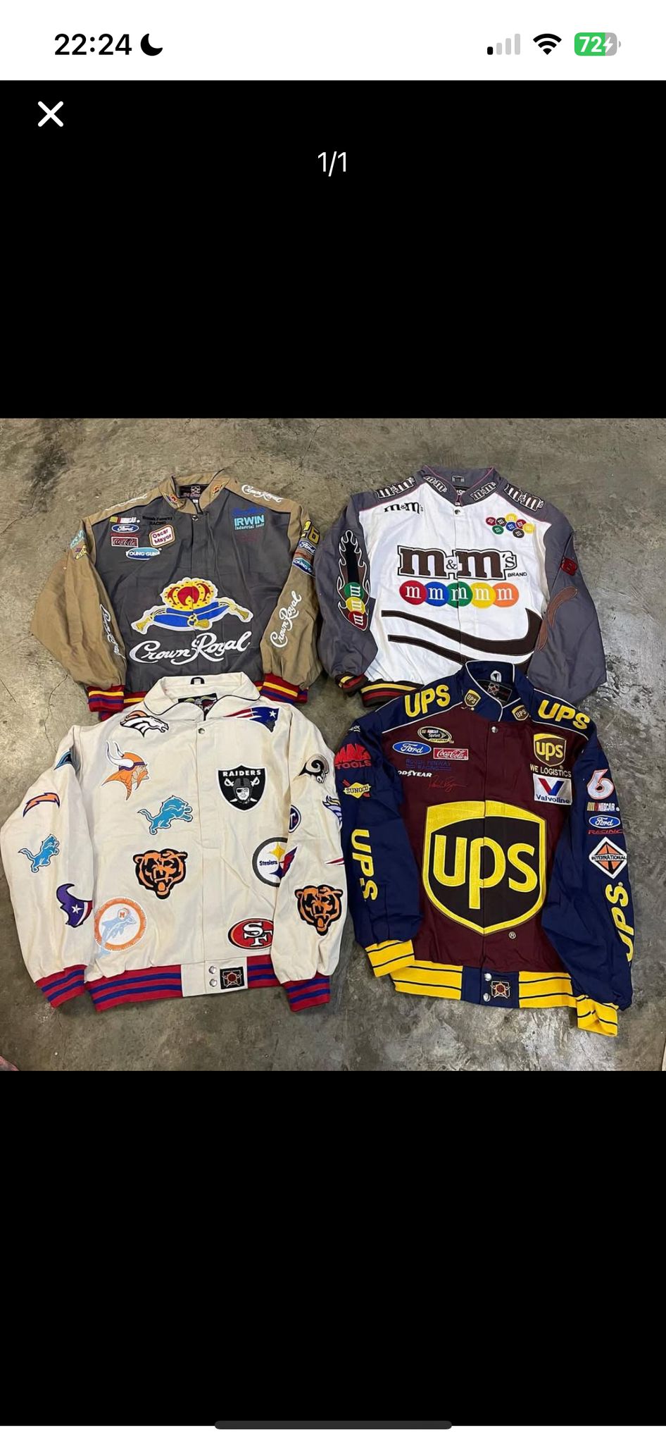 Nascar racing jacket 50 piecs