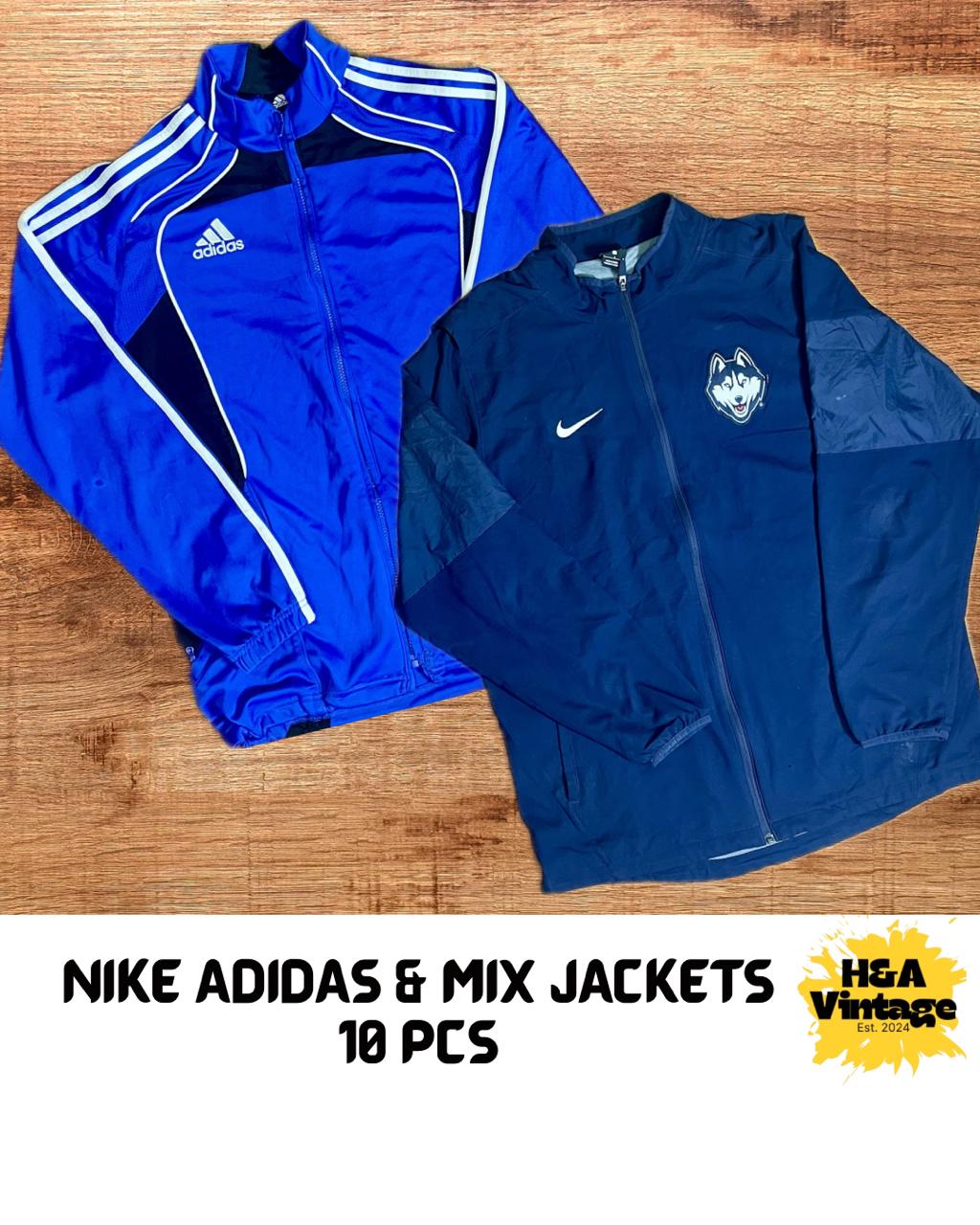 Adidas Nike Track Jackets 10 Pcs